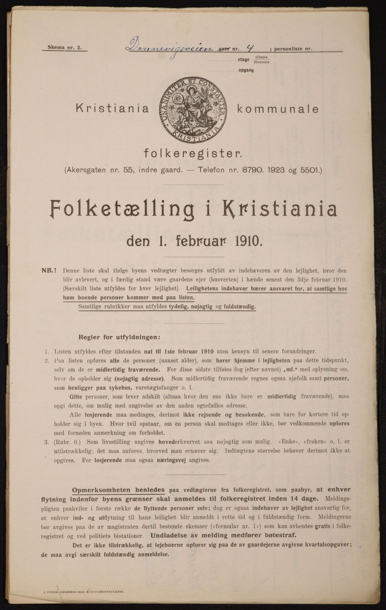 OBA, Municipal Census 1910 for Kristiania, 1910, p. 14440