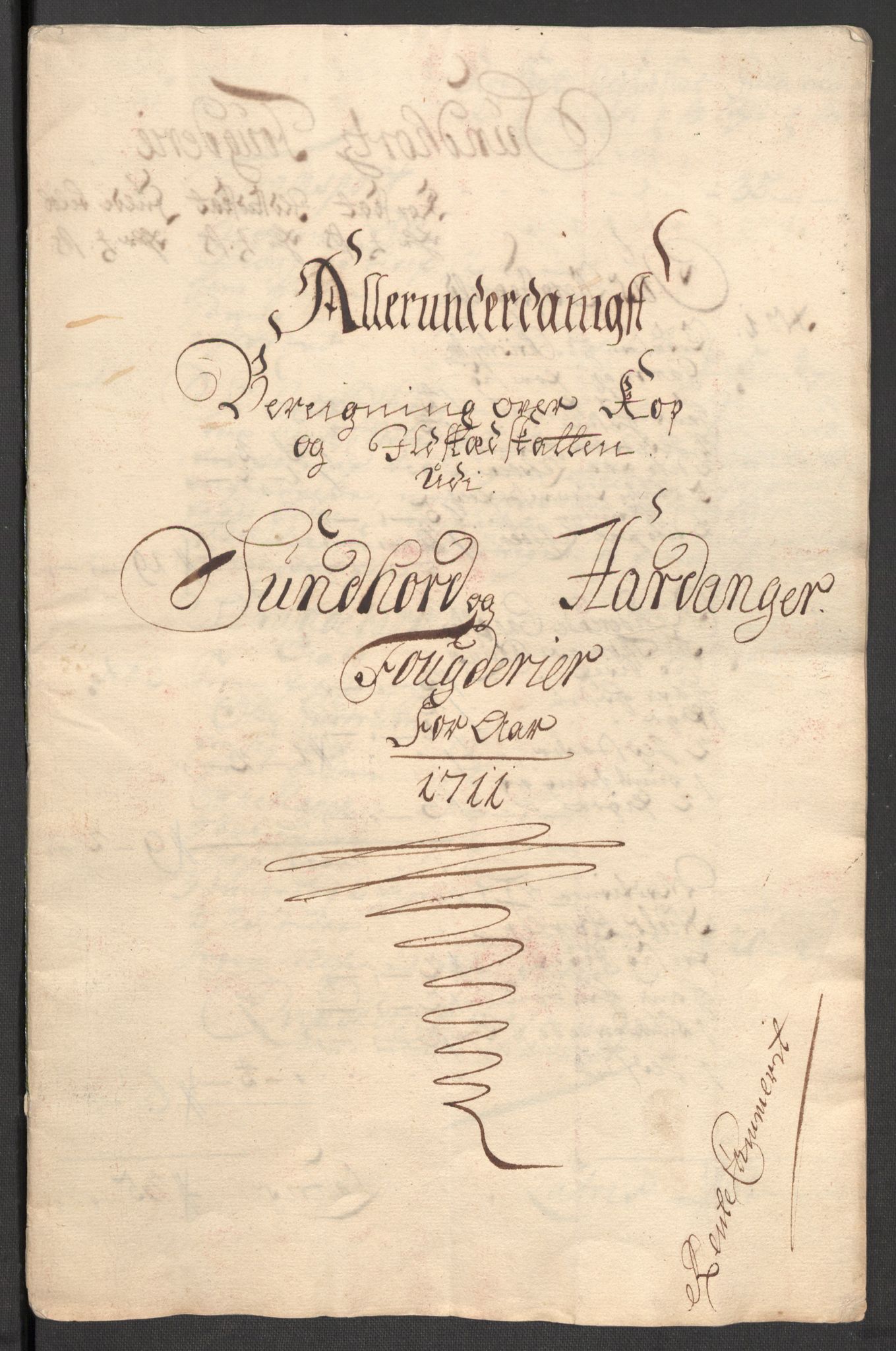 Rentekammeret inntil 1814, Reviderte regnskaper, Fogderegnskap, RA/EA-4092/R48/L2987: Fogderegnskap Sunnhordland og Hardanger, 1711, p. 162