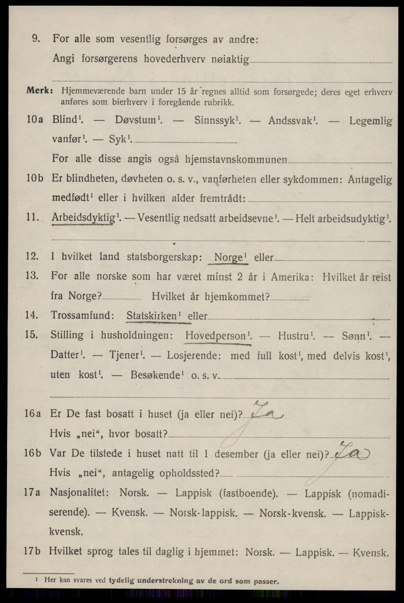 SAT, 1920 census for Jøssund, 1920, p. 3751