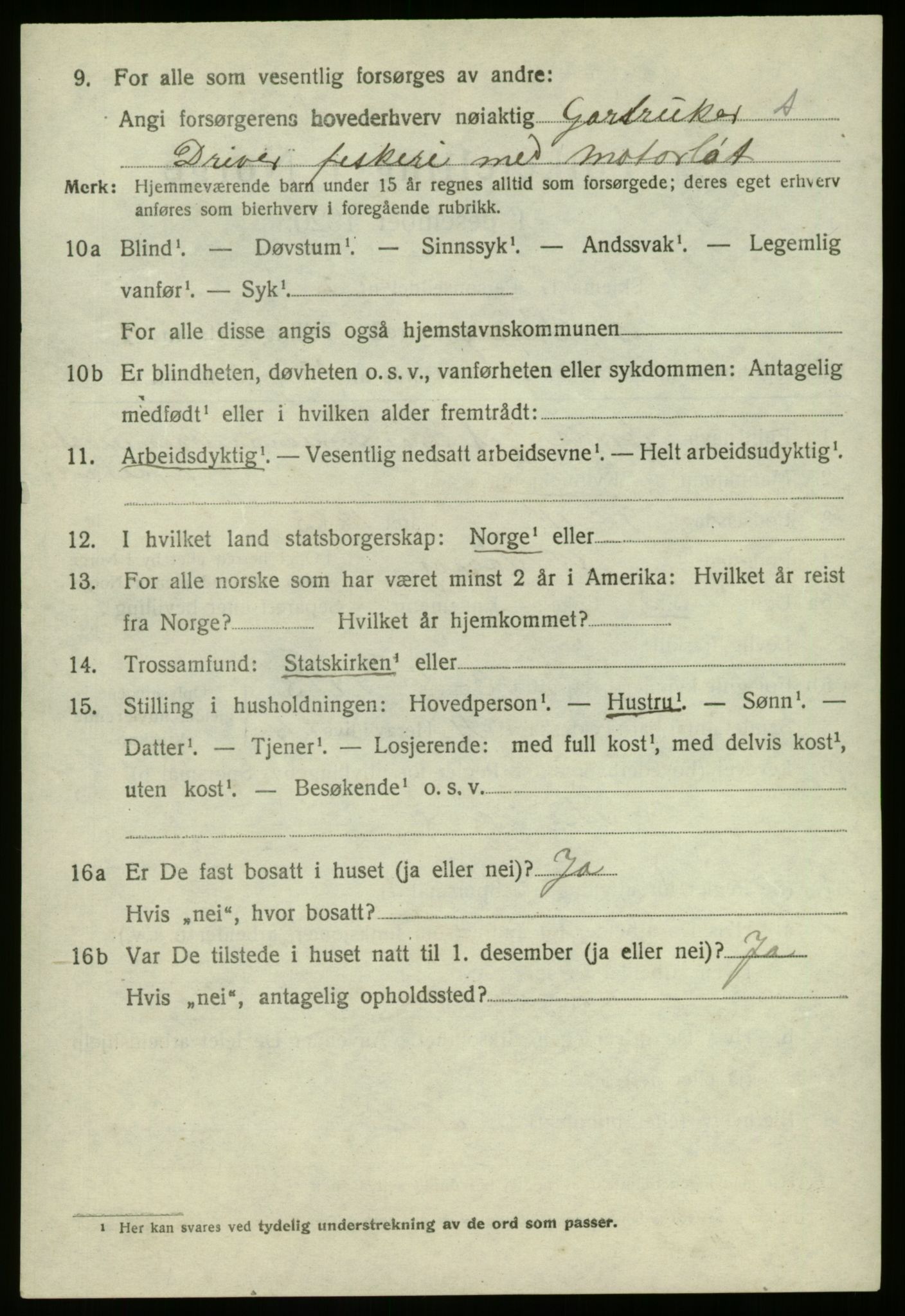 SAB, 1920 census for Nord-Vågsøy, 1920, p. 855