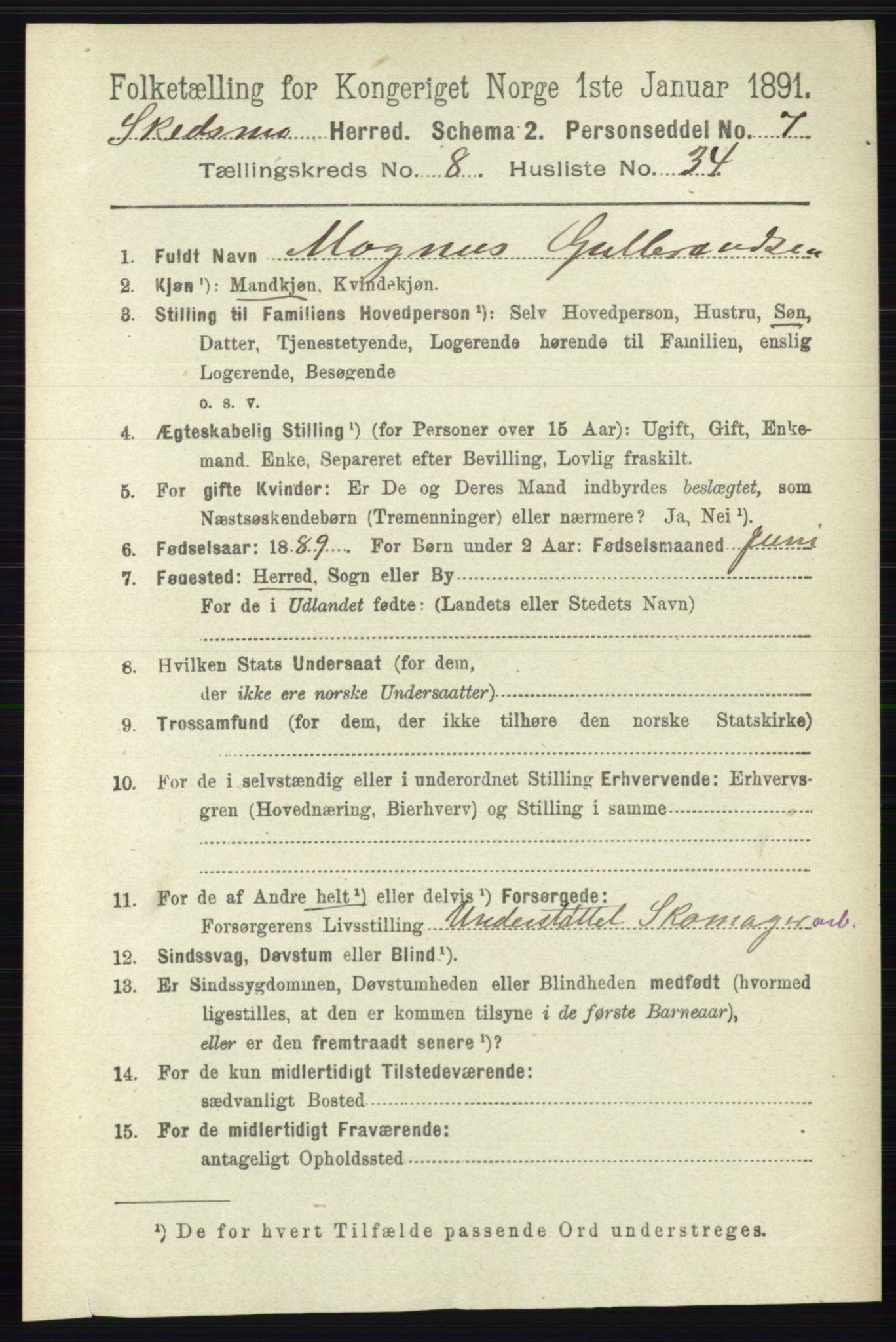 RA, 1891 census for 0231 Skedsmo, 1891, p. 4323