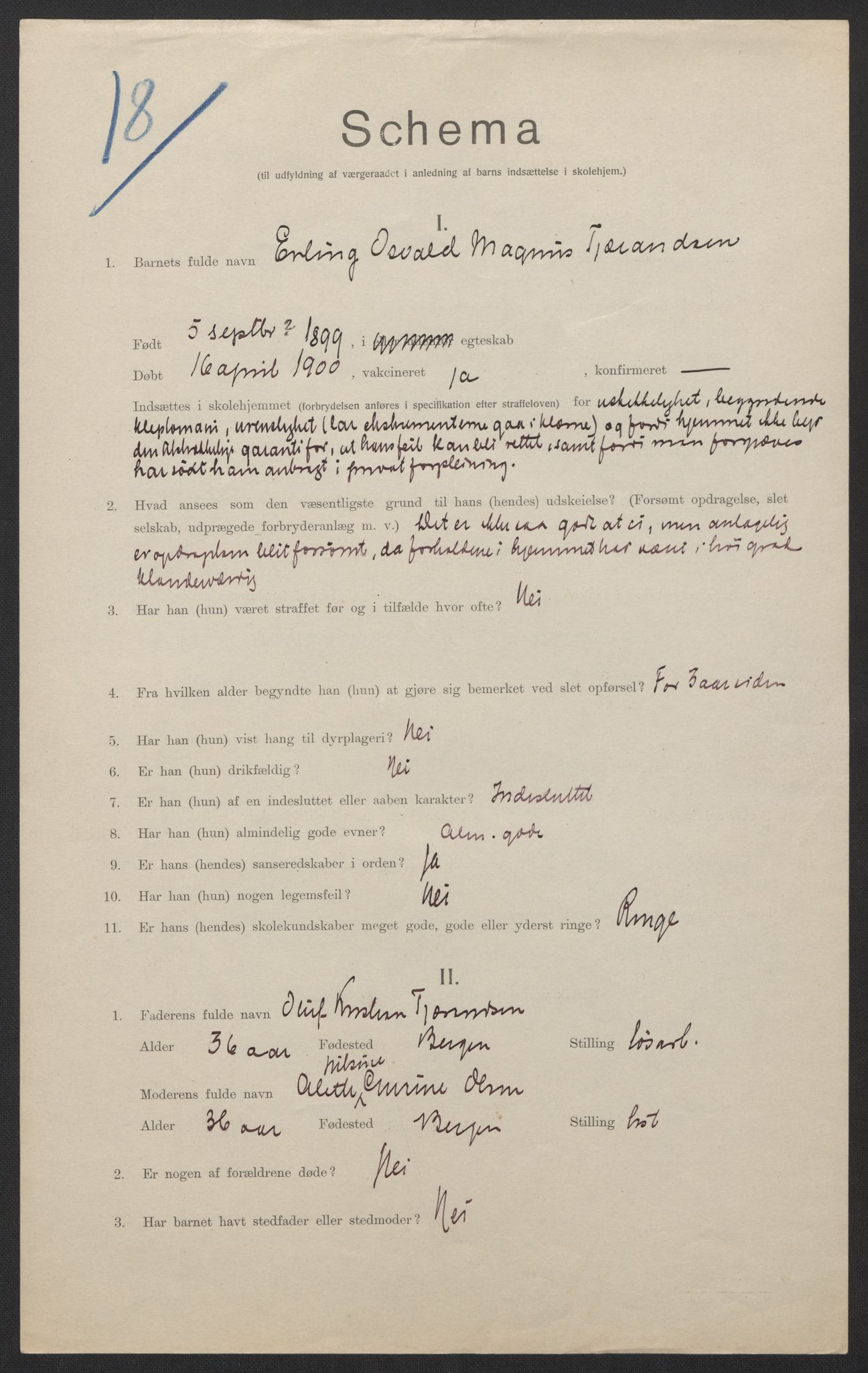 Falstad skolehjem, AV/RA-S-1676/E/Eb/L0009: Elevmapper løpenr. 189-209, 1909-1916, p. 31