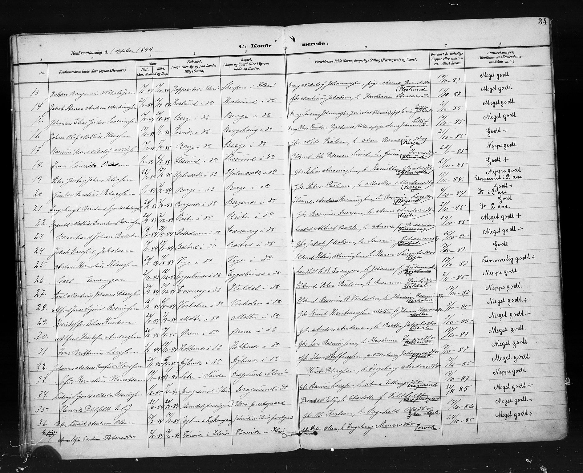 Ministerialprotokoller, klokkerbøker og fødselsregistre - Møre og Romsdal, AV/SAT-A-1454/507/L0074: Parish register (official) no. 507A09, 1894-1900, p. 34