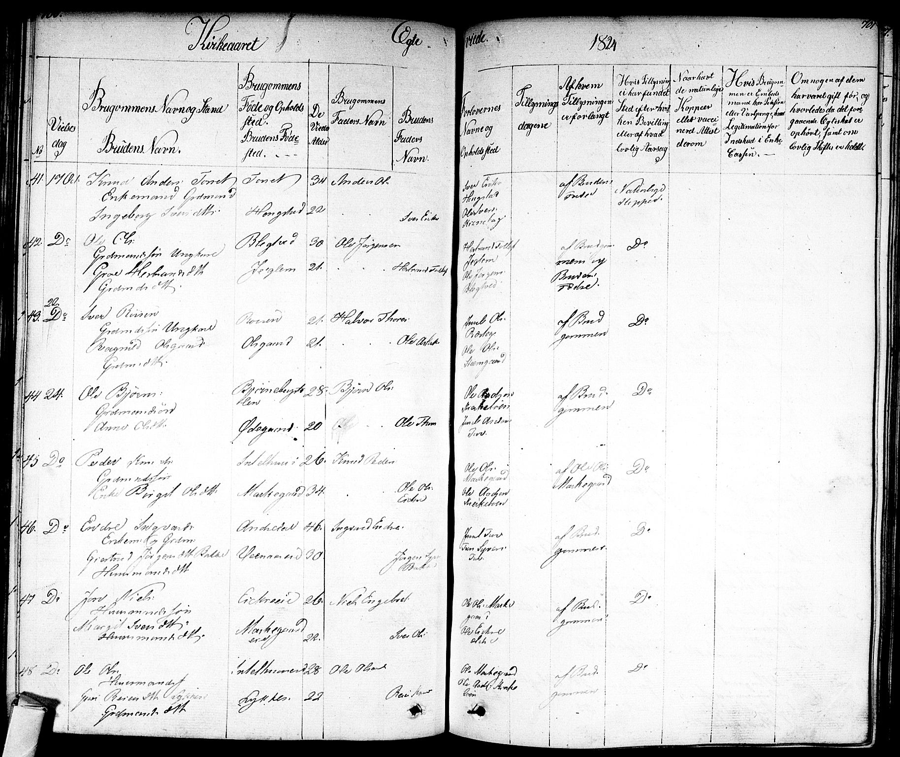 Nes kirkebøker, AV/SAKO-A-236/F/Fa/L0008: Parish register (official) no. 8, 1824-1834, p. 700-701