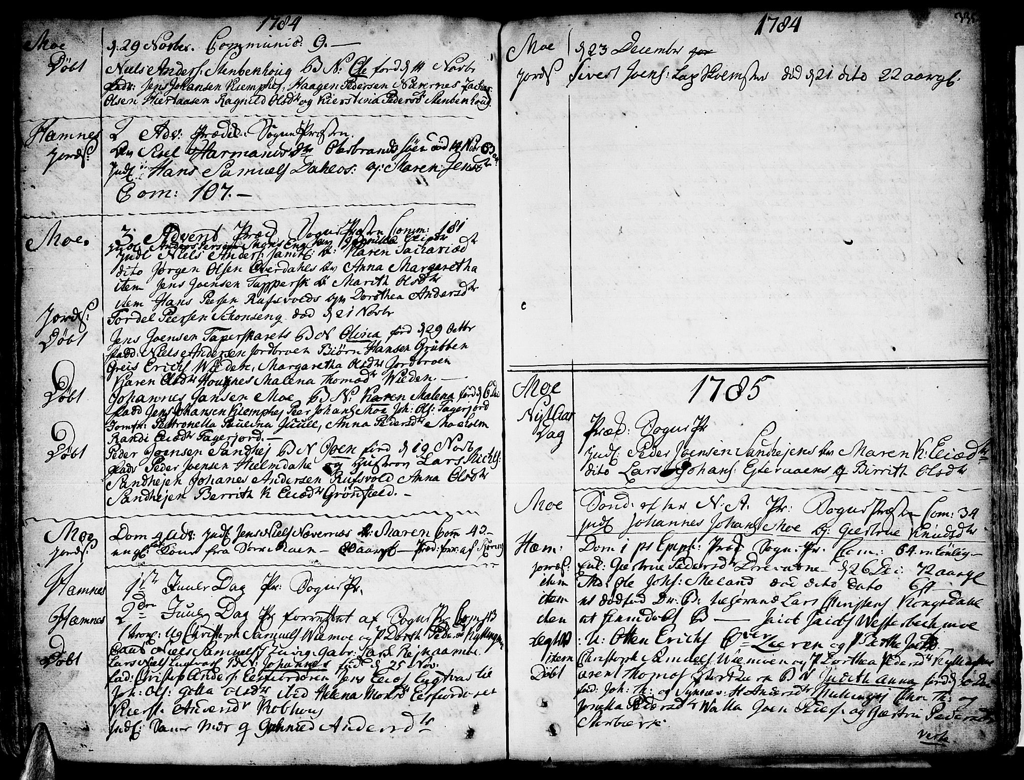 Ministerialprotokoller, klokkerbøker og fødselsregistre - Nordland, SAT/A-1459/825/L0348: Parish register (official) no. 825A04, 1752-1788, p. 335