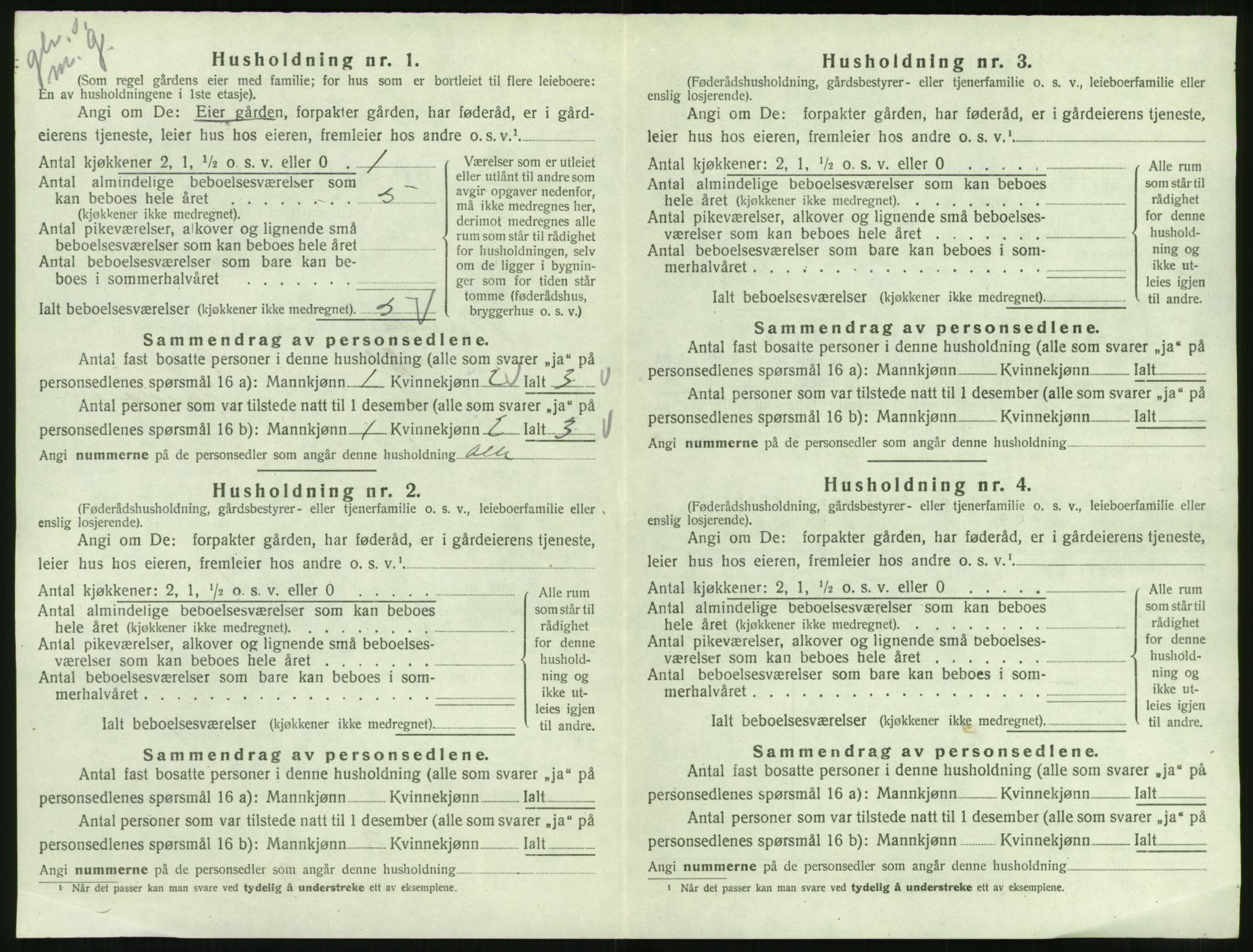 SAT, 1920 census for Rovde, 1920, p. 124