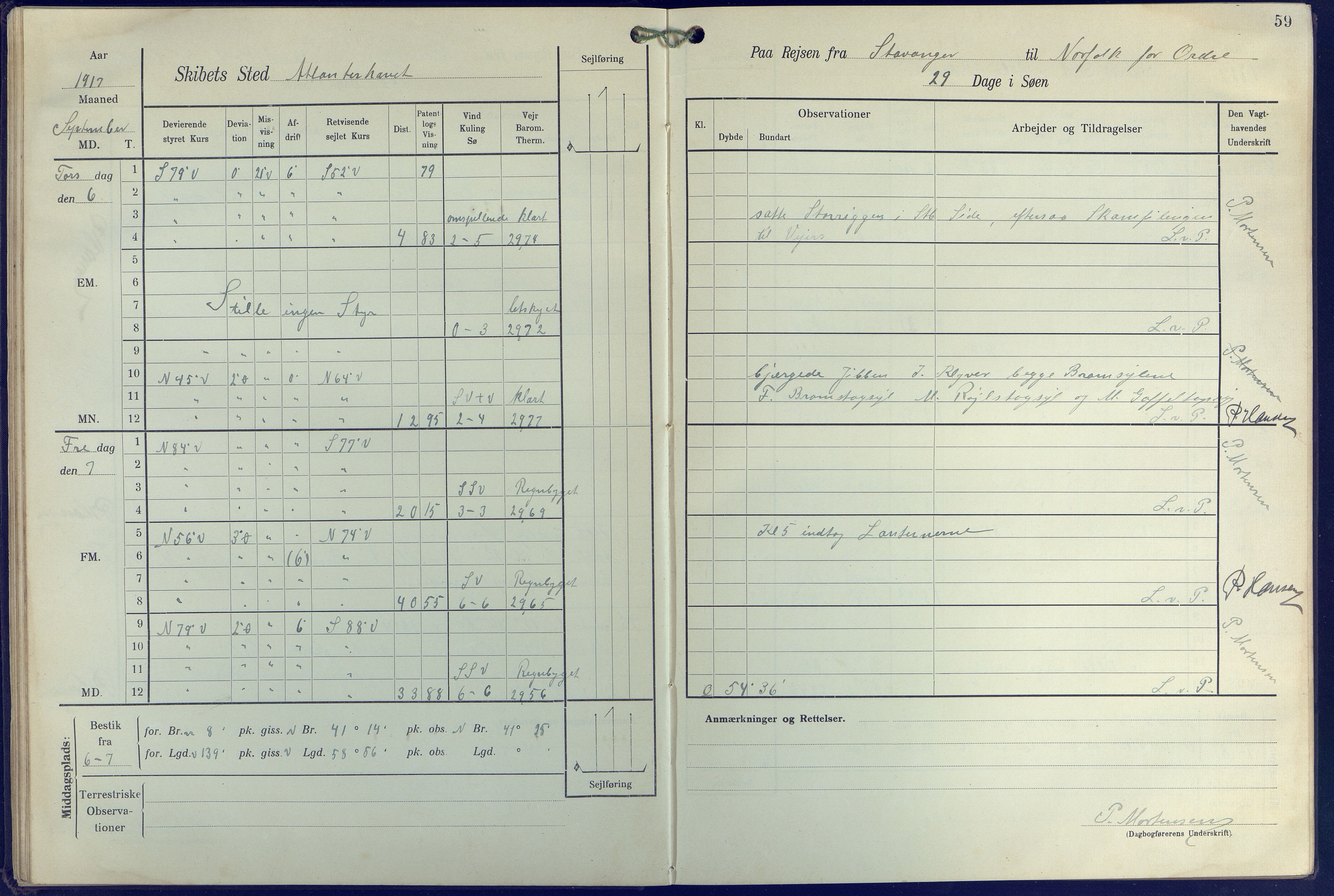 Fartøysarkivet, AAKS/PA-1934/F/L0271: Pehr Ugland (bark), 1917-1919, p. 59