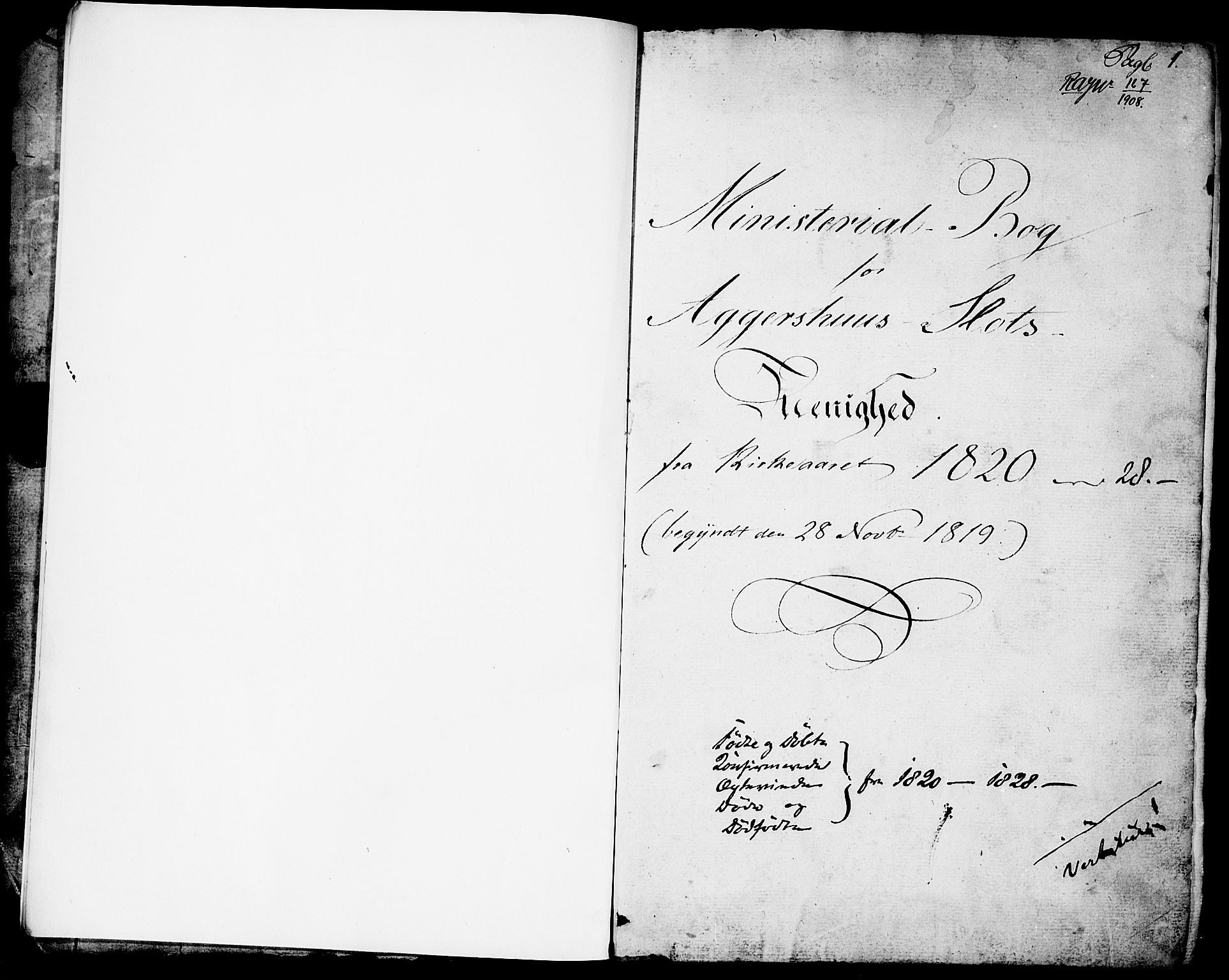 Garnisonsmenigheten Kirkebøker, SAO/A-10846/F/Fa/L0004: Parish register (official) no. 4, 1820-1828, p. 0-1