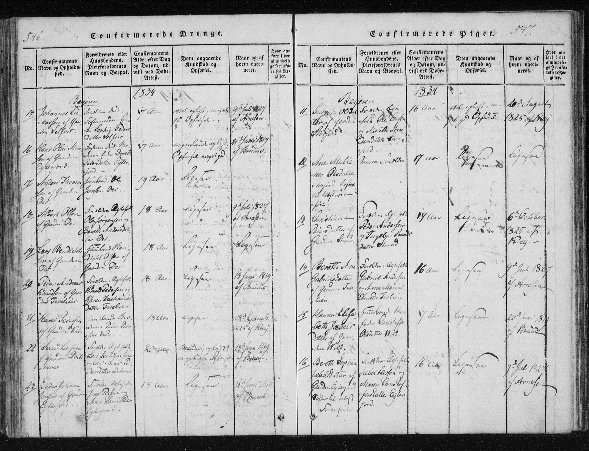 Ministerialprotokoller, klokkerbøker og fødselsregistre - Nordland, AV/SAT-A-1459/805/L0096: Parish register (official) no. 805A03, 1820-1837, p. 546-547