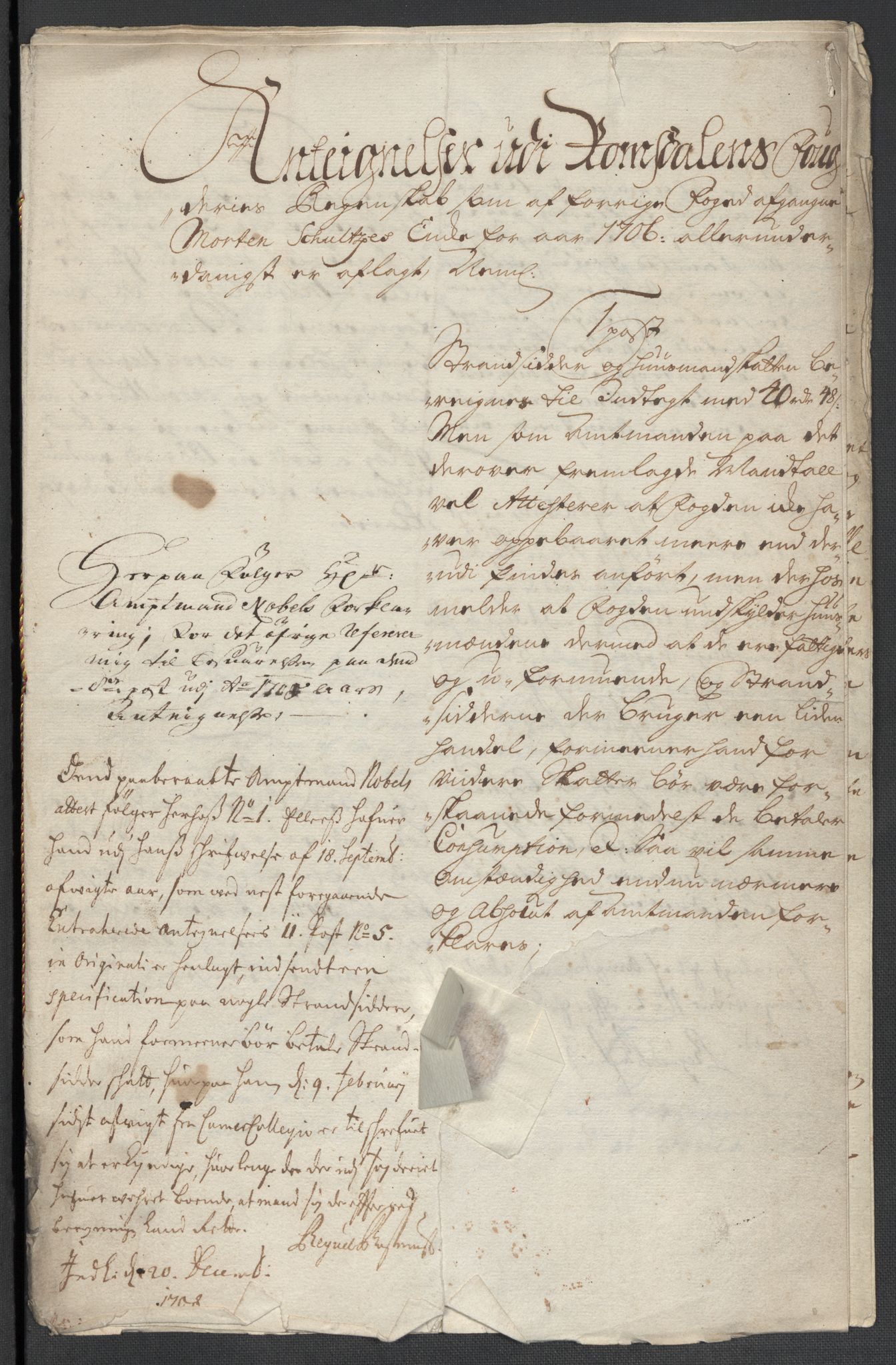 Rentekammeret inntil 1814, Reviderte regnskaper, Fogderegnskap, AV/RA-EA-4092/R55/L3657: Fogderegnskap Romsdal, 1706, p. 169