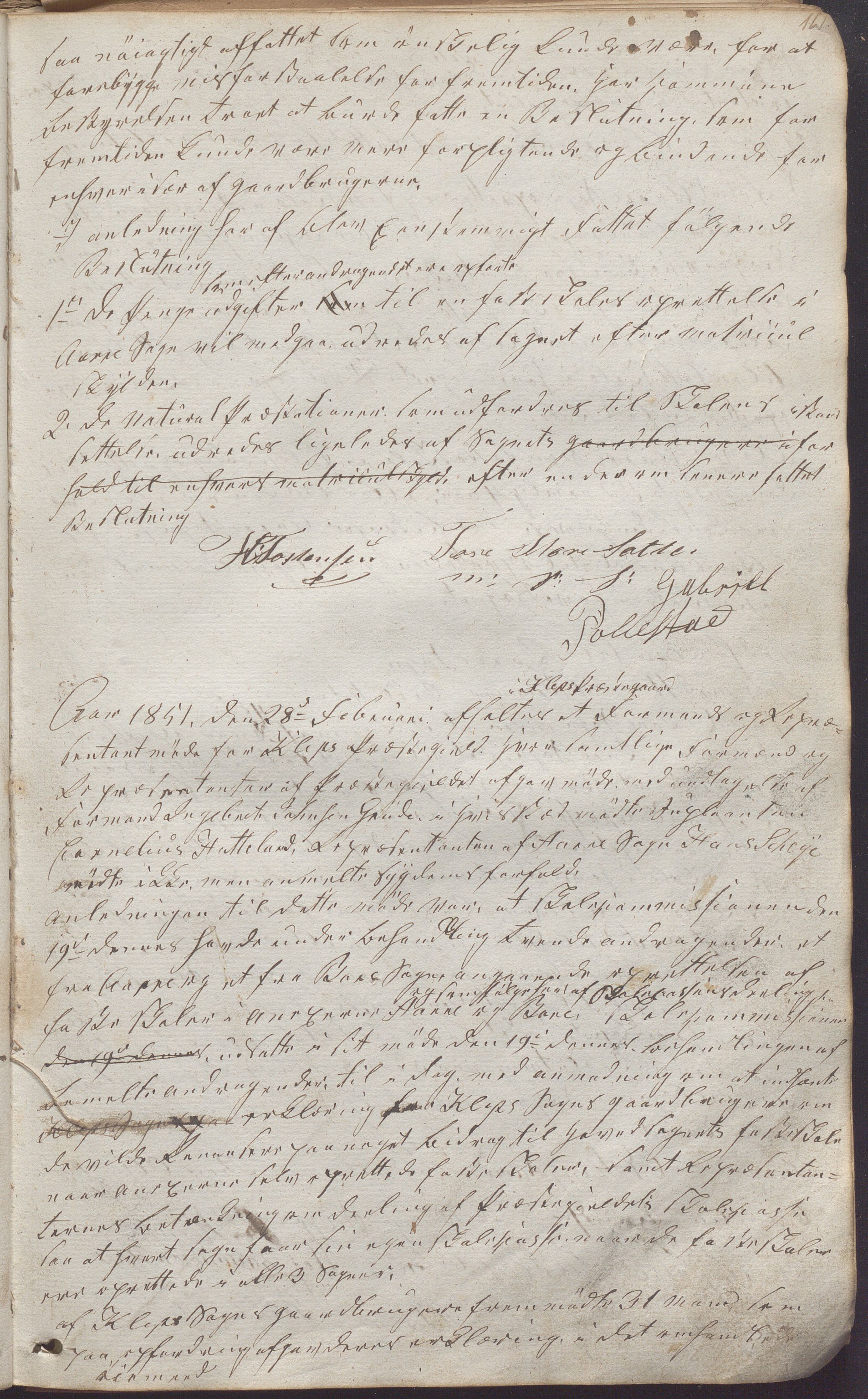 Klepp kommune - Formannskapet, IKAR/K-100277/A/L0001: Møtebok, 1837-1861, p. 161a