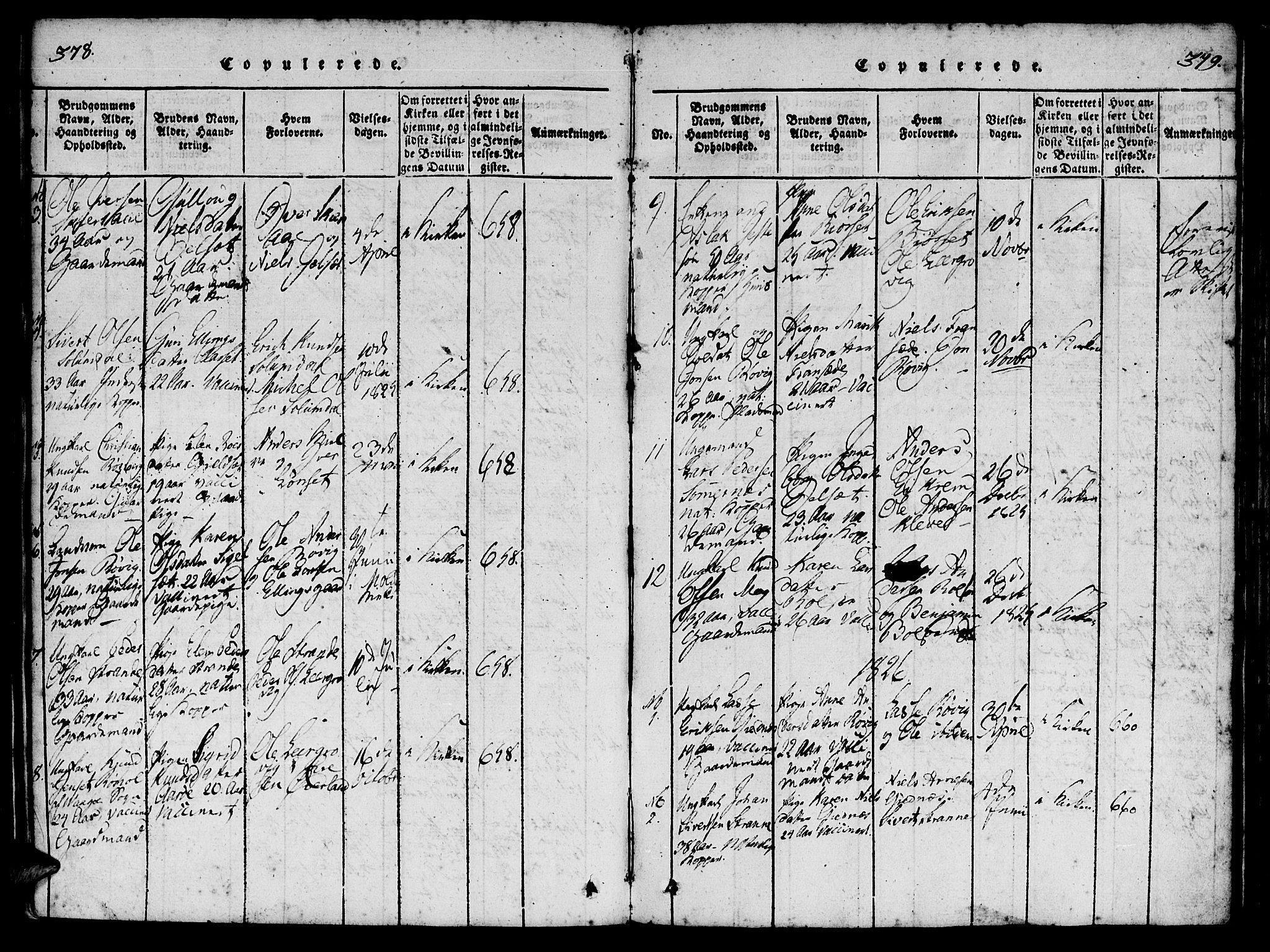 Ministerialprotokoller, klokkerbøker og fødselsregistre - Møre og Romsdal, AV/SAT-A-1454/555/L0652: Parish register (official) no. 555A03, 1817-1843, p. 378-379