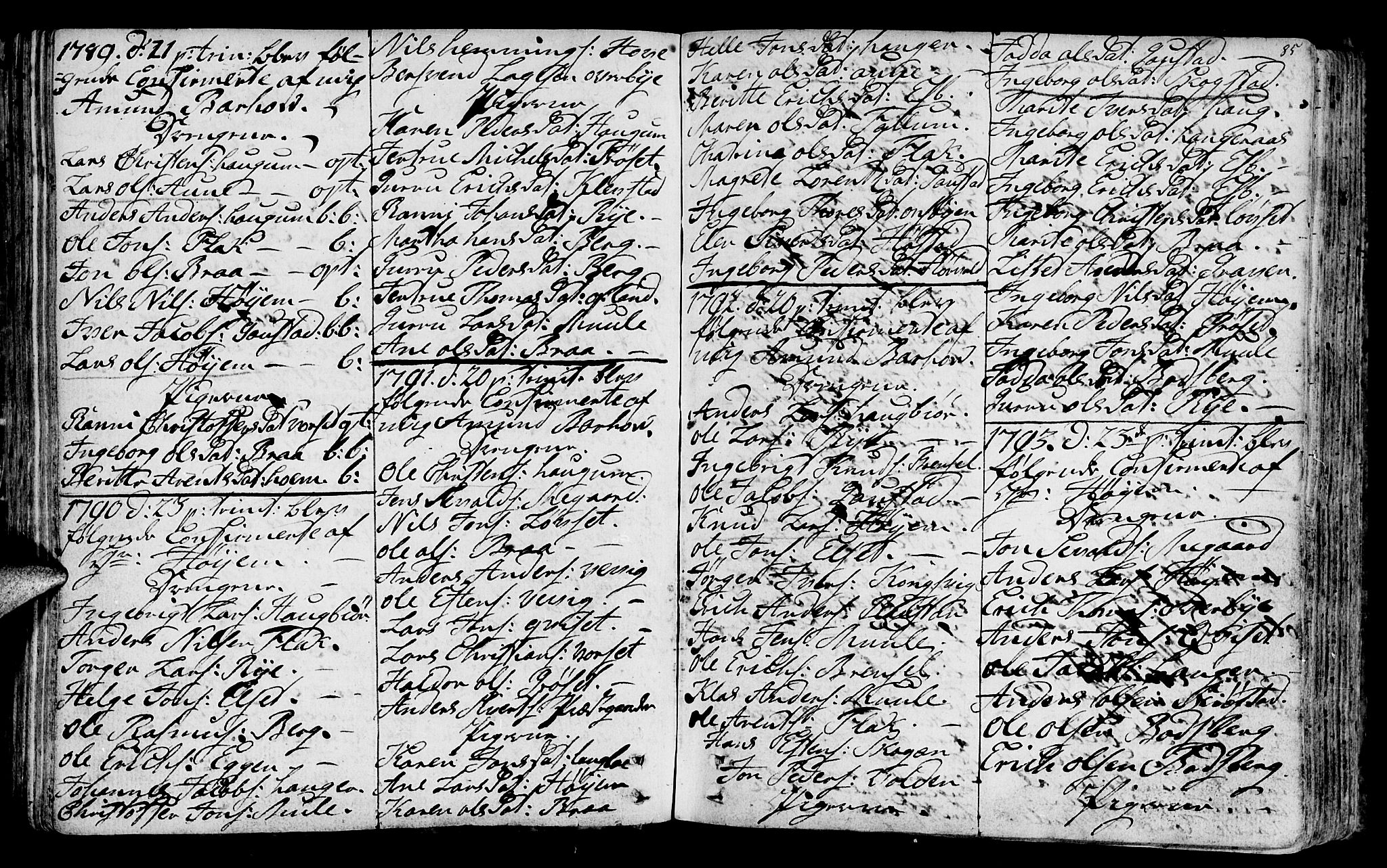 Ministerialprotokoller, klokkerbøker og fødselsregistre - Sør-Trøndelag, SAT/A-1456/612/L0370: Parish register (official) no. 612A04, 1754-1802, p. 85