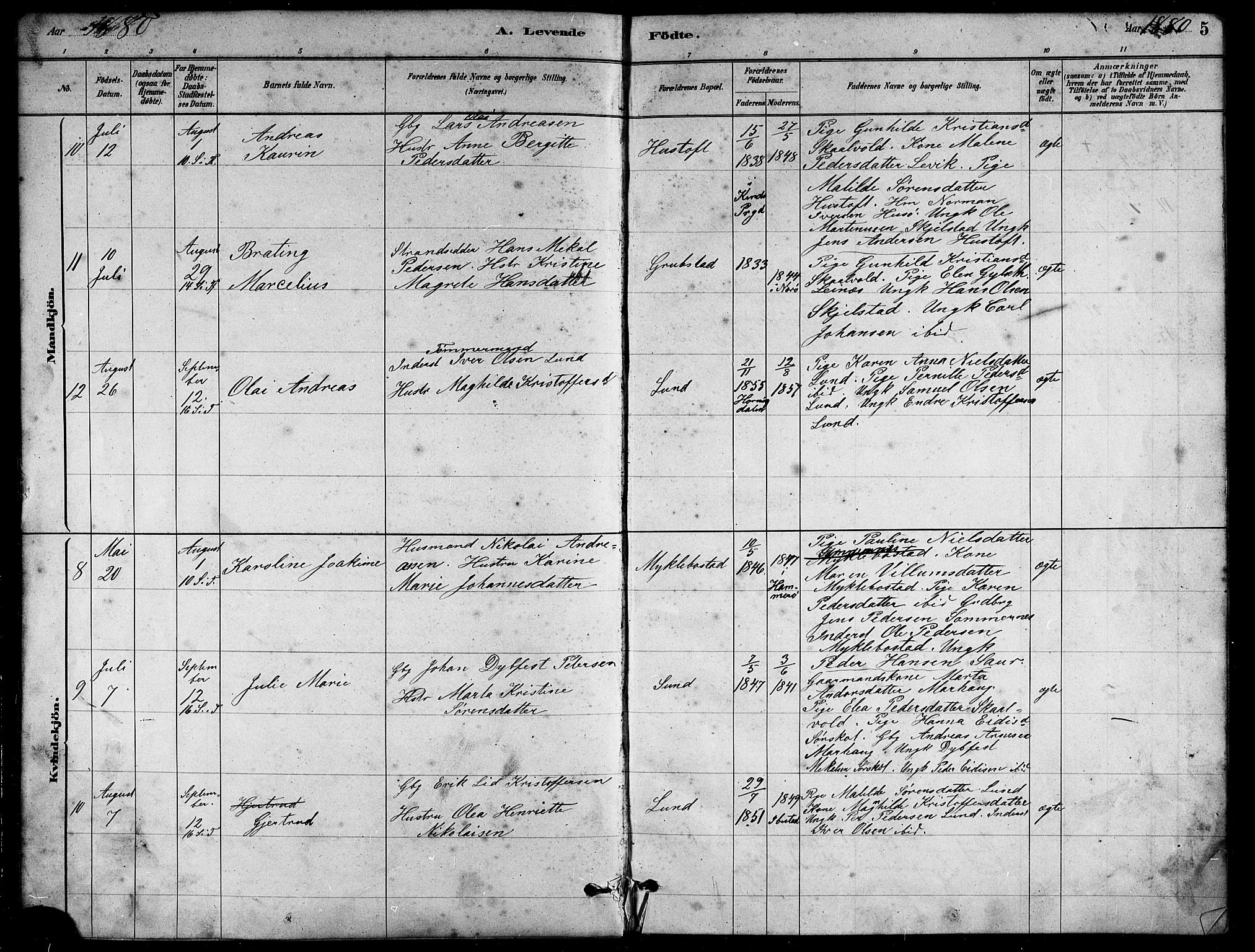 Ministerialprotokoller, klokkerbøker og fødselsregistre - Nordland, AV/SAT-A-1459/857/L0828: Parish register (copy) no. 857C03, 1879-1908, p. 5