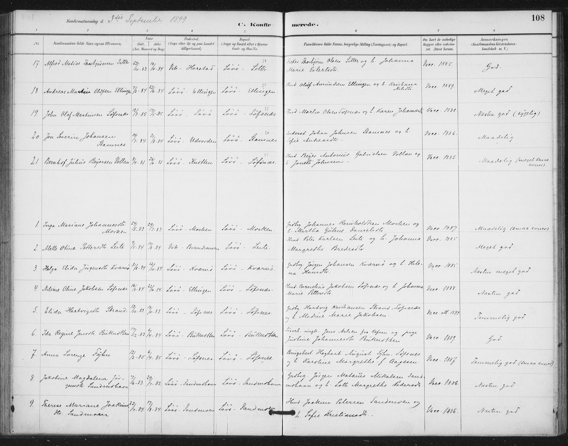 Ministerialprotokoller, klokkerbøker og fødselsregistre - Nord-Trøndelag, SAT/A-1458/772/L0603: Parish register (official) no. 772A01, 1885-1912, p. 108