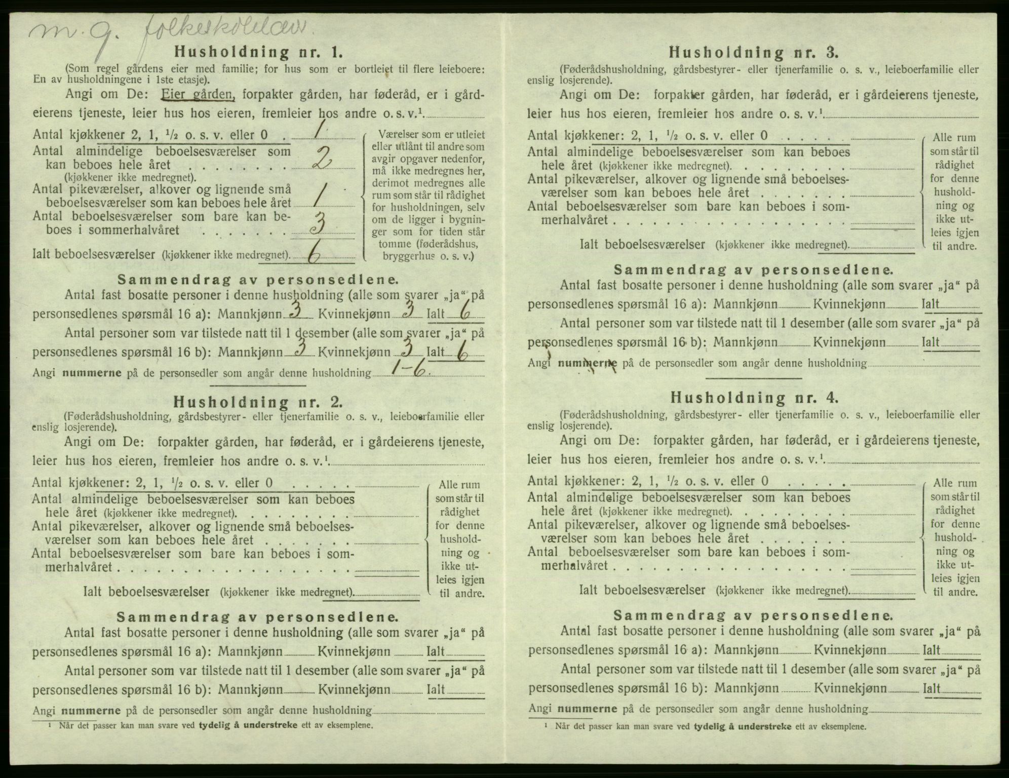 SAB, 1920 census for Fjell, 1920, p. 880