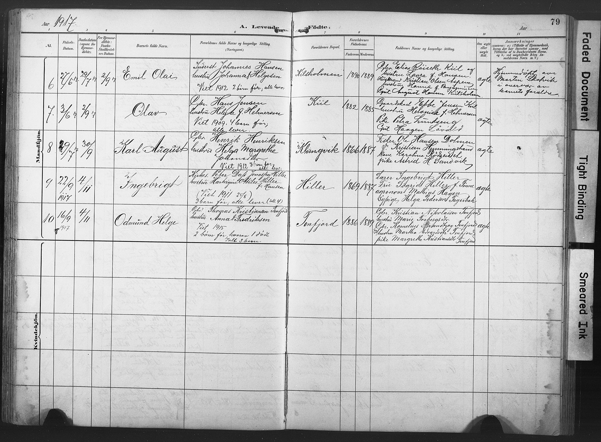 Ministerialprotokoller, klokkerbøker og fødselsregistre - Nord-Trøndelag, AV/SAT-A-1458/789/L0706: Parish register (copy) no. 789C01, 1888-1931, p. 79