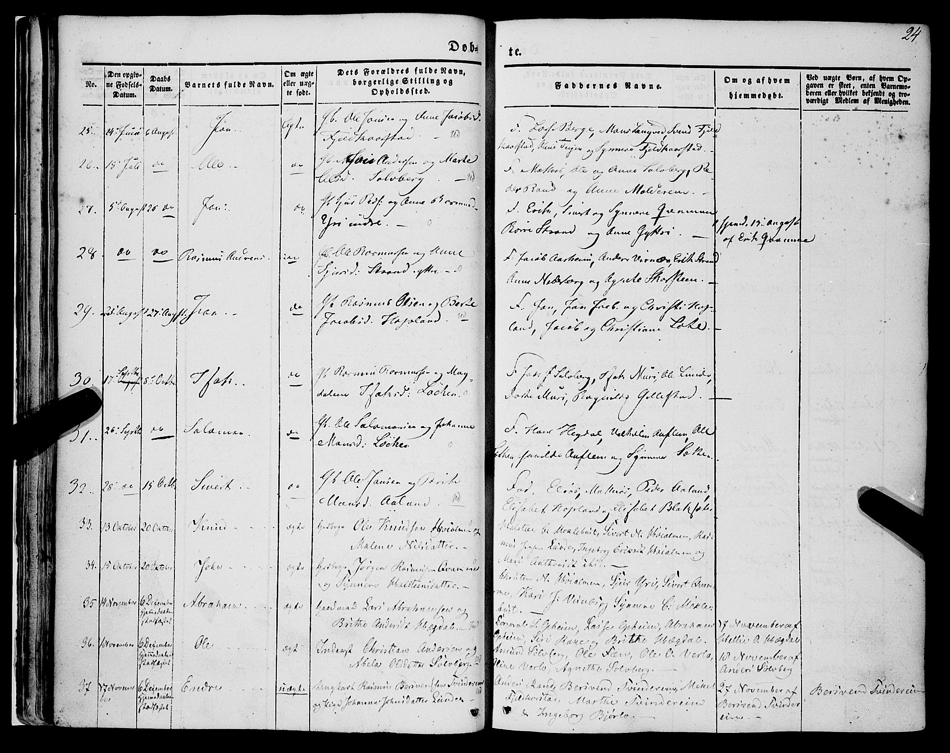 Innvik sokneprestembete, AV/SAB-A-80501: Parish register (official) no. A 5, 1847-1865, p. 24