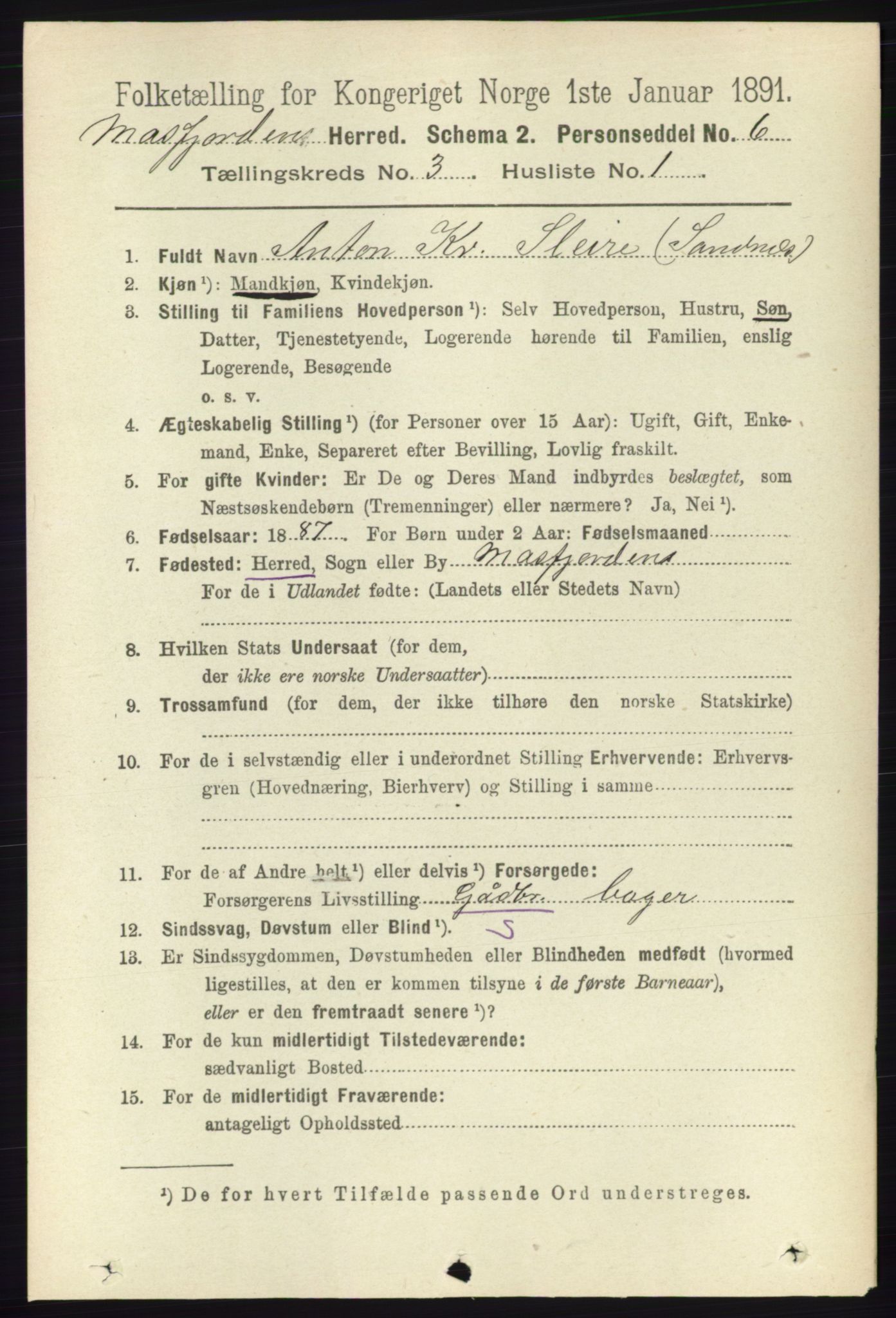 RA, 1891 census for 1266 Masfjorden, 1891, p. 530