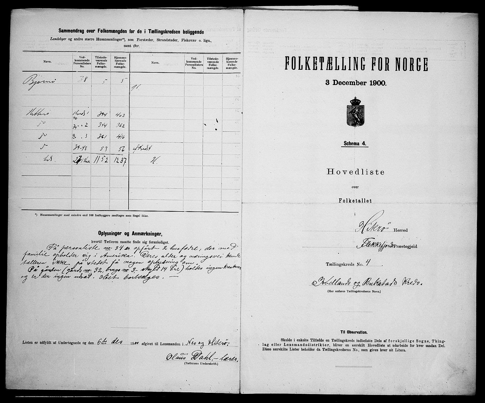 SAK, 1900 census for Hidra, 1900, p. 23