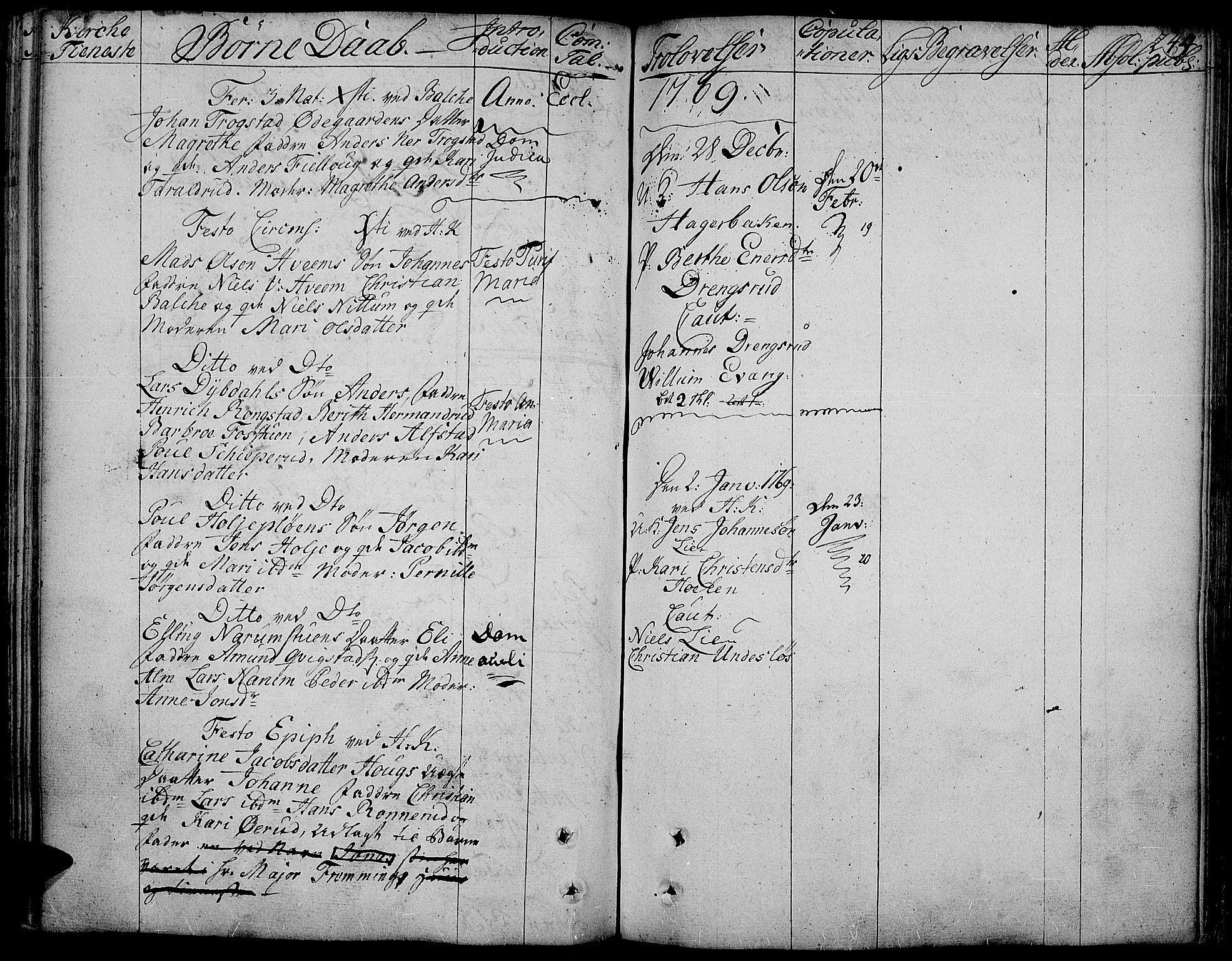 Toten prestekontor, SAH/PREST-102/H/Ha/Haa/L0005: Parish register (official) no. 5, 1761-1772, p. 244