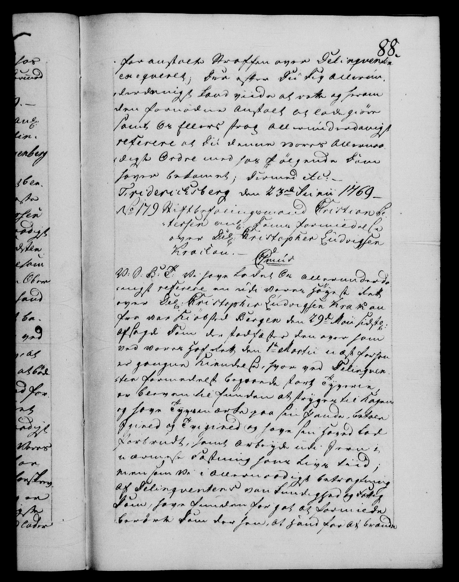 Danske Kanselli 1572-1799, AV/RA-EA-3023/F/Fc/Fca/Fcab/L0039: Norske tegnelser, 1769-1771, p. 88a