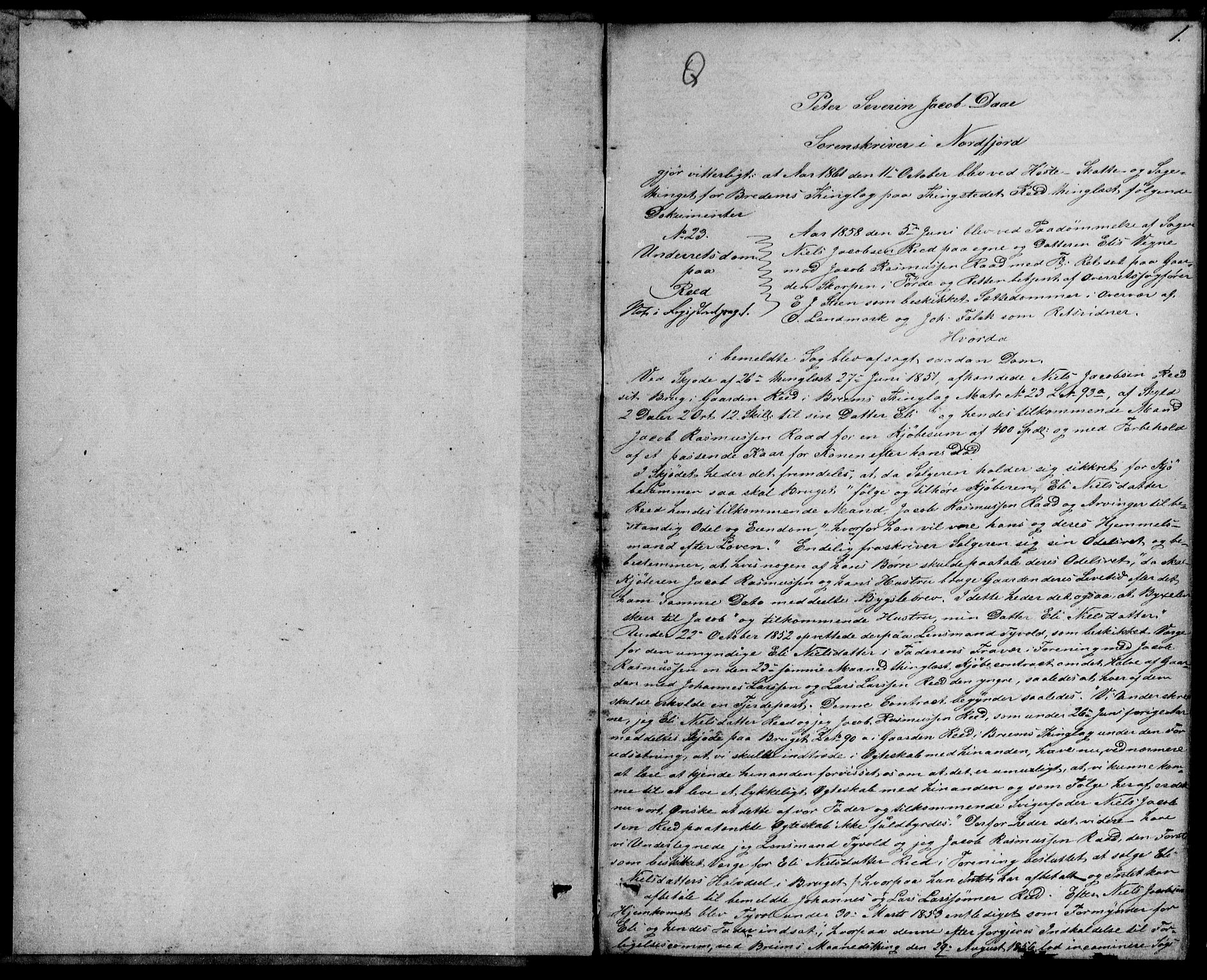 Nordfjord sorenskriveri, AV/SAB-A-2801/02/02b/02bi/L0061: Mortgage book no. II.B.i.61, 1861-1881, p. 1