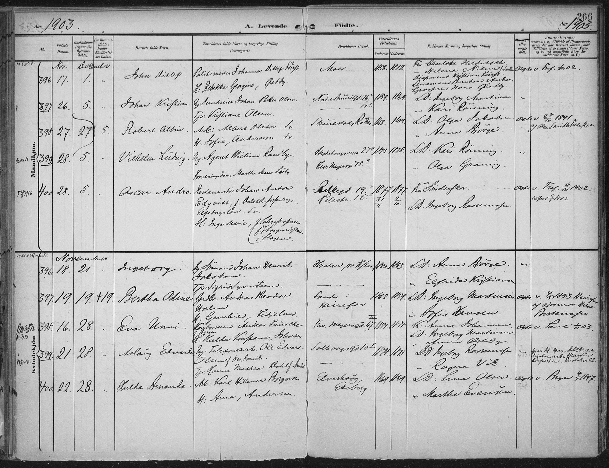Rikshospitalet prestekontor Kirkebøker, SAO/A-10309b/F/L0012: Parish register (official) no. 12, 1901-1904, p. 266