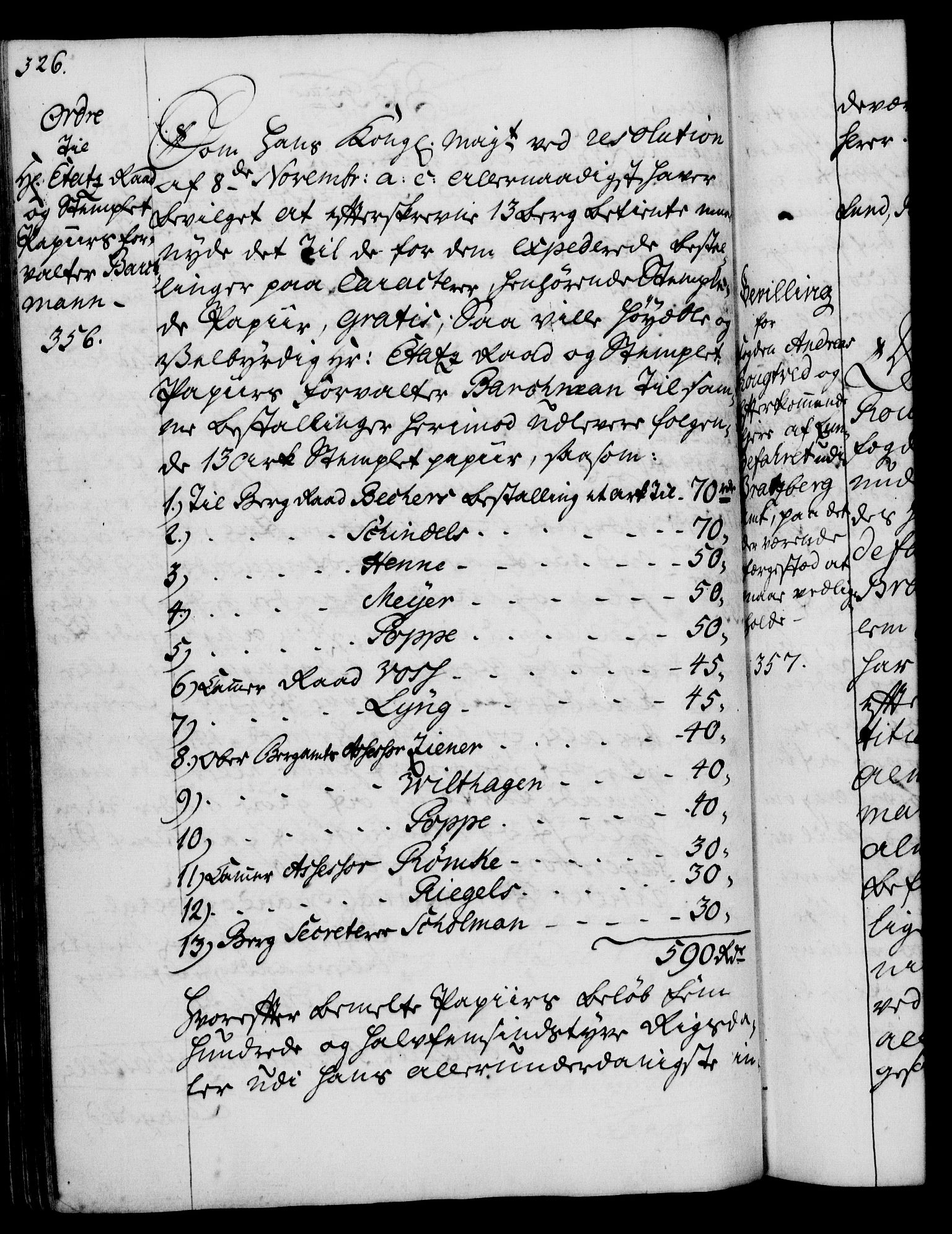 Rentekammeret, Kammerkanselliet, RA/EA-3111/G/Gg/Gga/L0007: Norsk ekspedisjonsprotokoll med register (merket RK 53.7), 1759-1768, p. 326