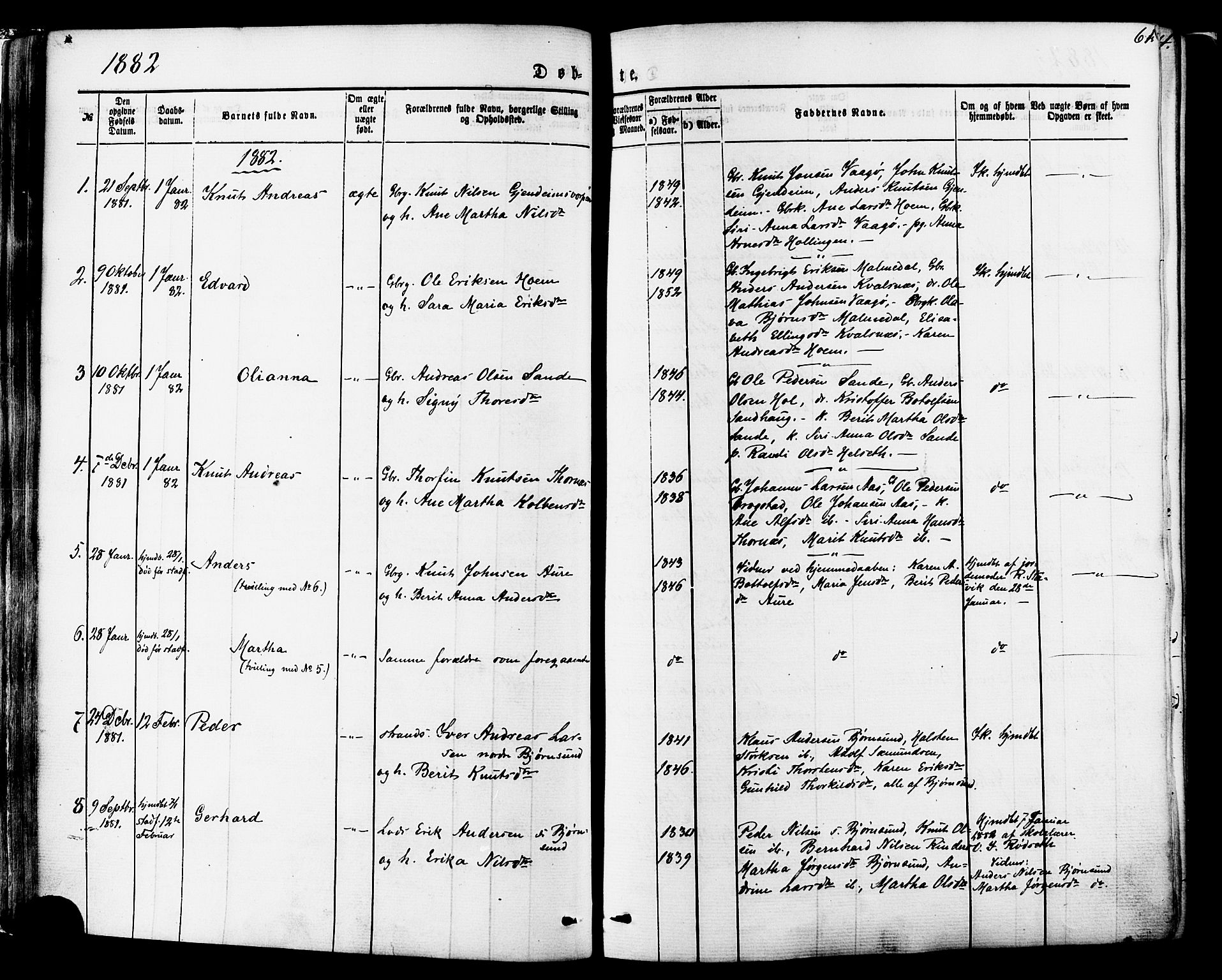 Ministerialprotokoller, klokkerbøker og fødselsregistre - Møre og Romsdal, AV/SAT-A-1454/565/L0749: Parish register (official) no. 565A03, 1871-1886, p. 61