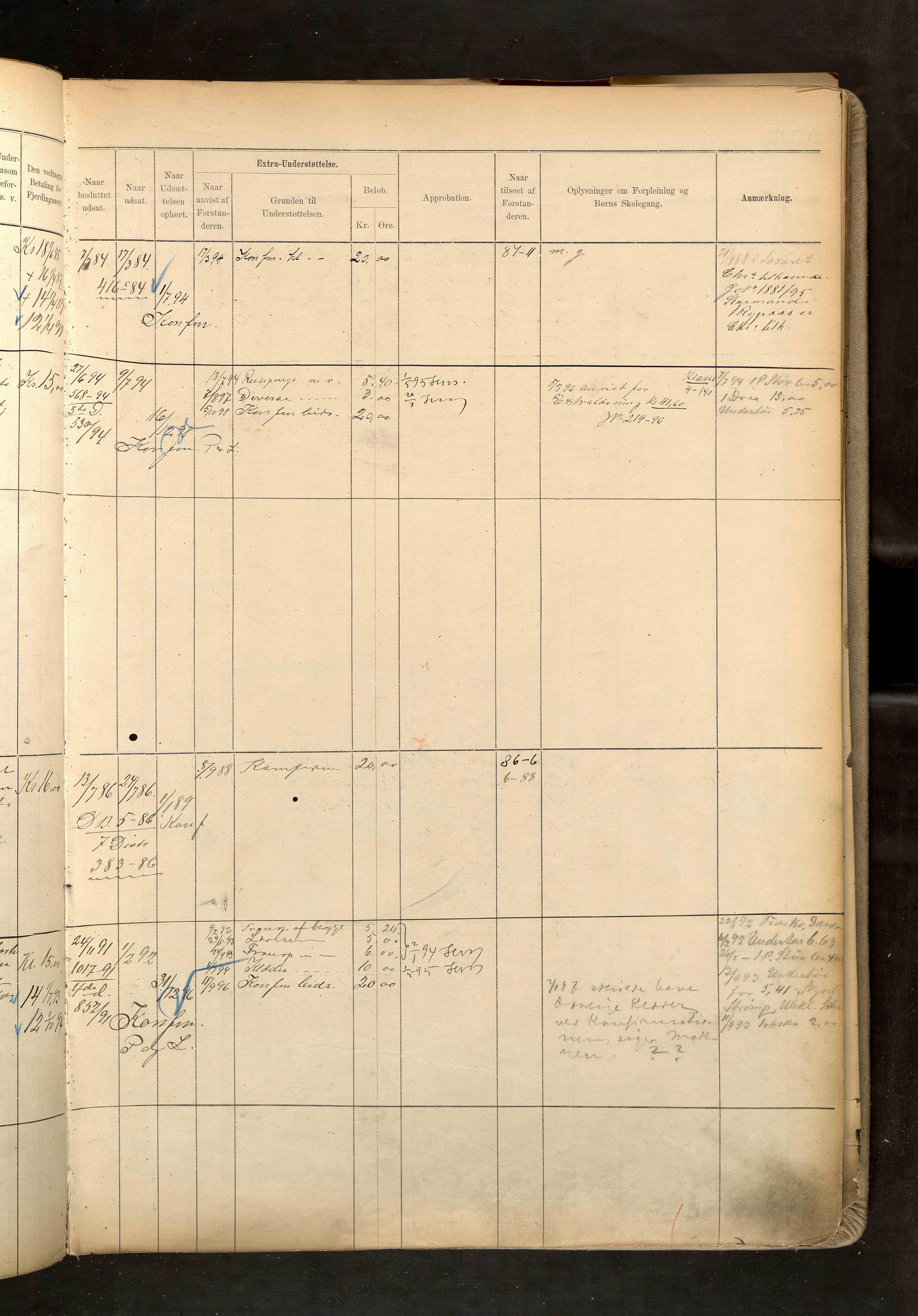 Fattigvesenet, OBA/A-20045/H/Hd/L0004: Manntallsprotokoll. Mnr. 501-1000, 1887-1897, p. 328