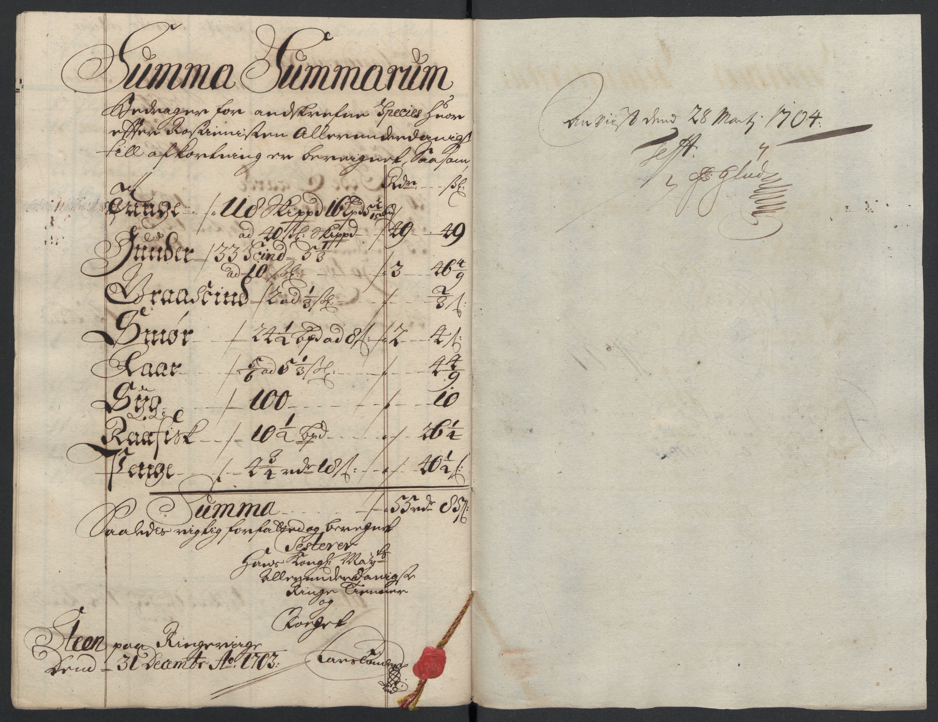 Rentekammeret inntil 1814, Reviderte regnskaper, Fogderegnskap, AV/RA-EA-4092/R22/L1461: Fogderegnskap Ringerike, Hallingdal og Buskerud, 1703, p. 290