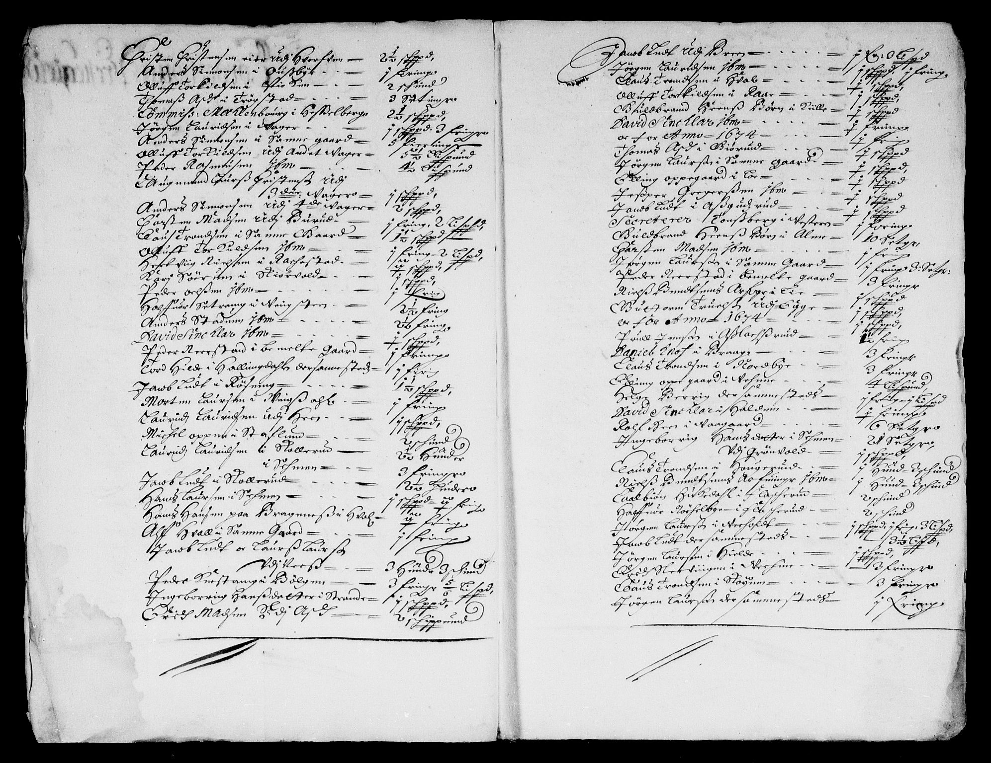 Rentekammeret inntil 1814, Reviderte regnskaper, Stiftamtstueregnskaper, Landkommissariatet på Akershus og Akershus stiftamt, AV/RA-EA-5869/R/Rb/L0106: Akershus stiftamt, 1673-1675