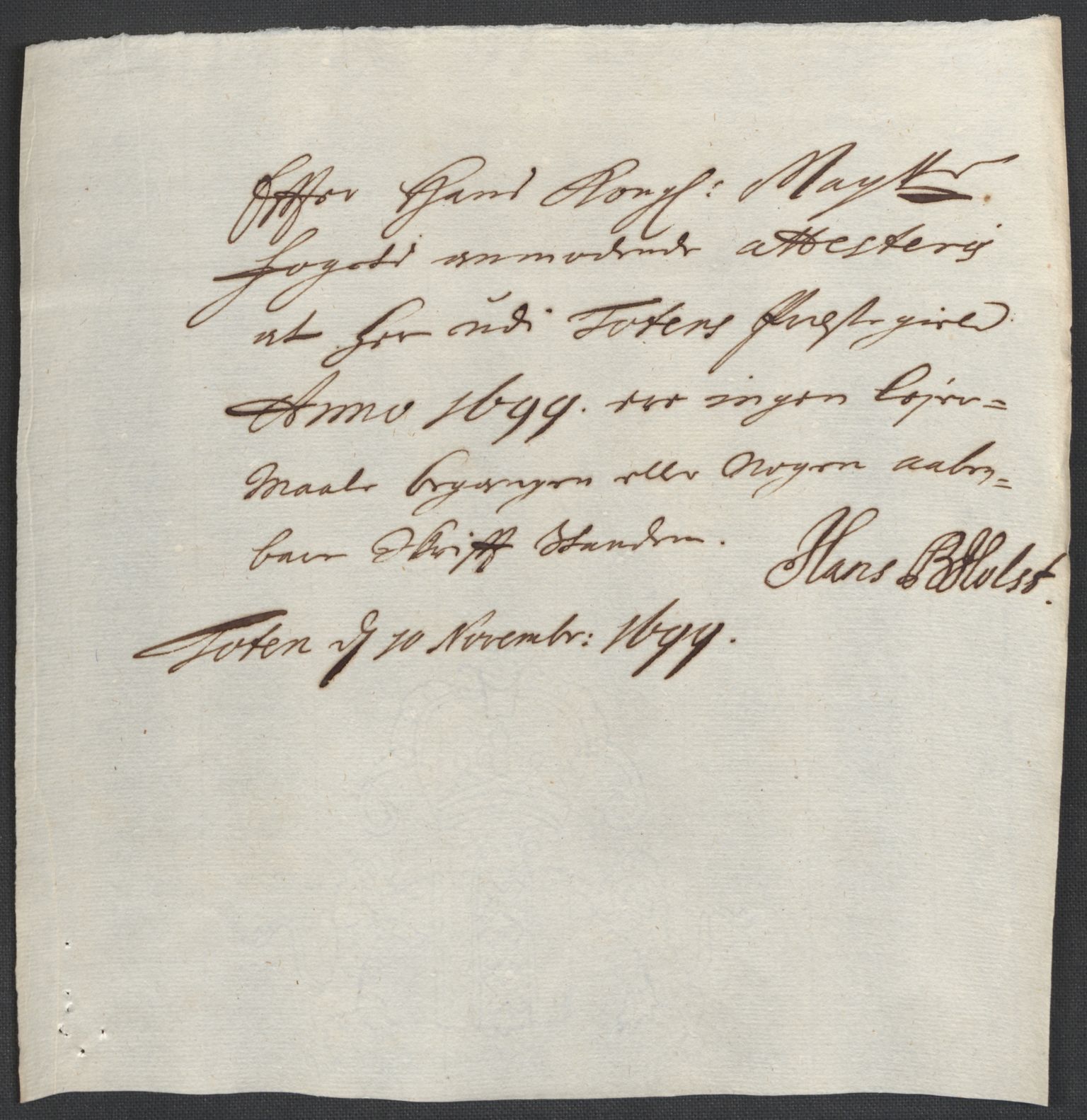 Rentekammeret inntil 1814, Reviderte regnskaper, Fogderegnskap, AV/RA-EA-4092/R18/L1297: Fogderegnskap Hadeland, Toten og Valdres, 1699, p. 318