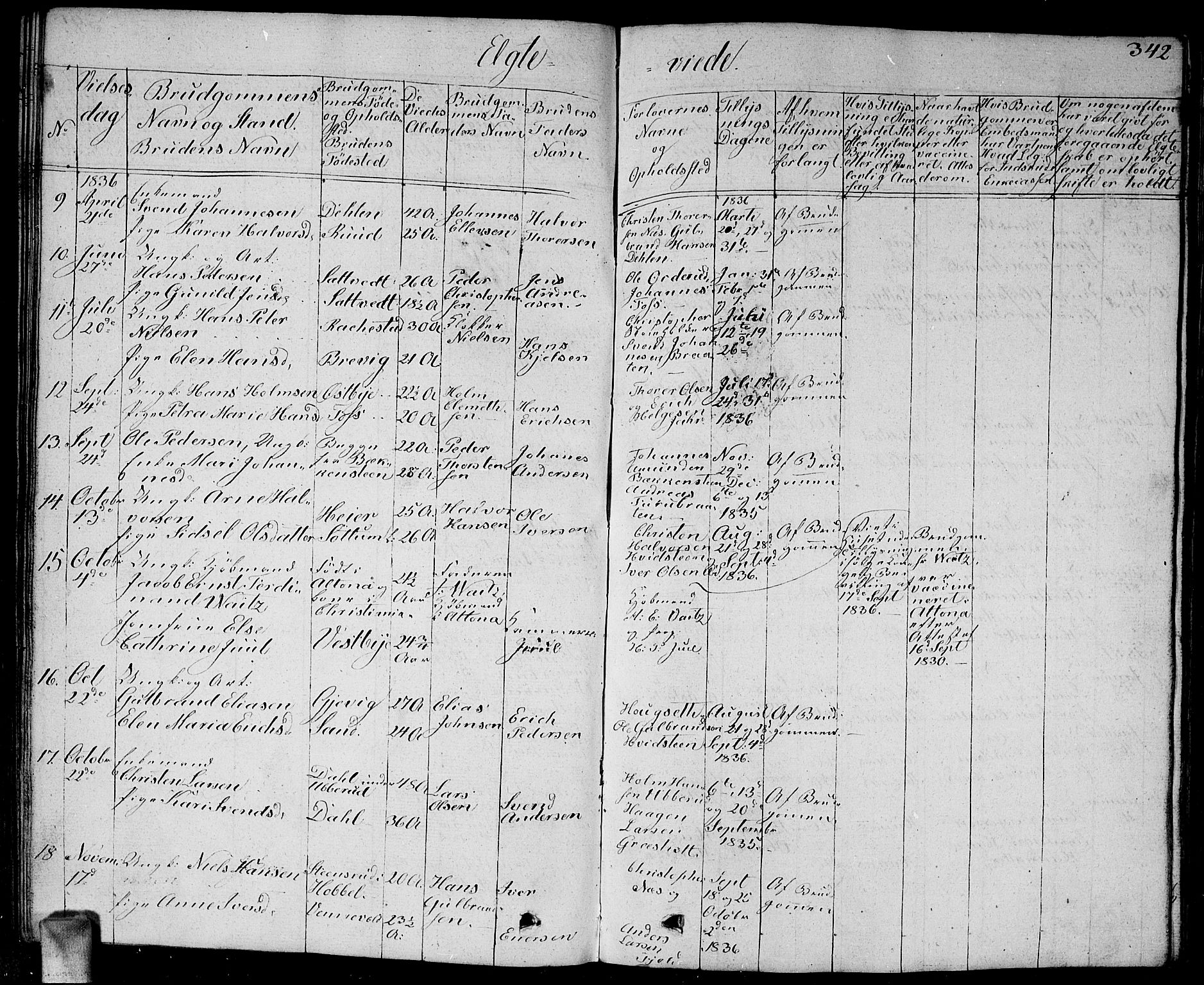 Enebakk prestekontor Kirkebøker, SAO/A-10171c/G/Ga/L0003: Parish register (copy) no. I 3, 1833-1849, p. 342