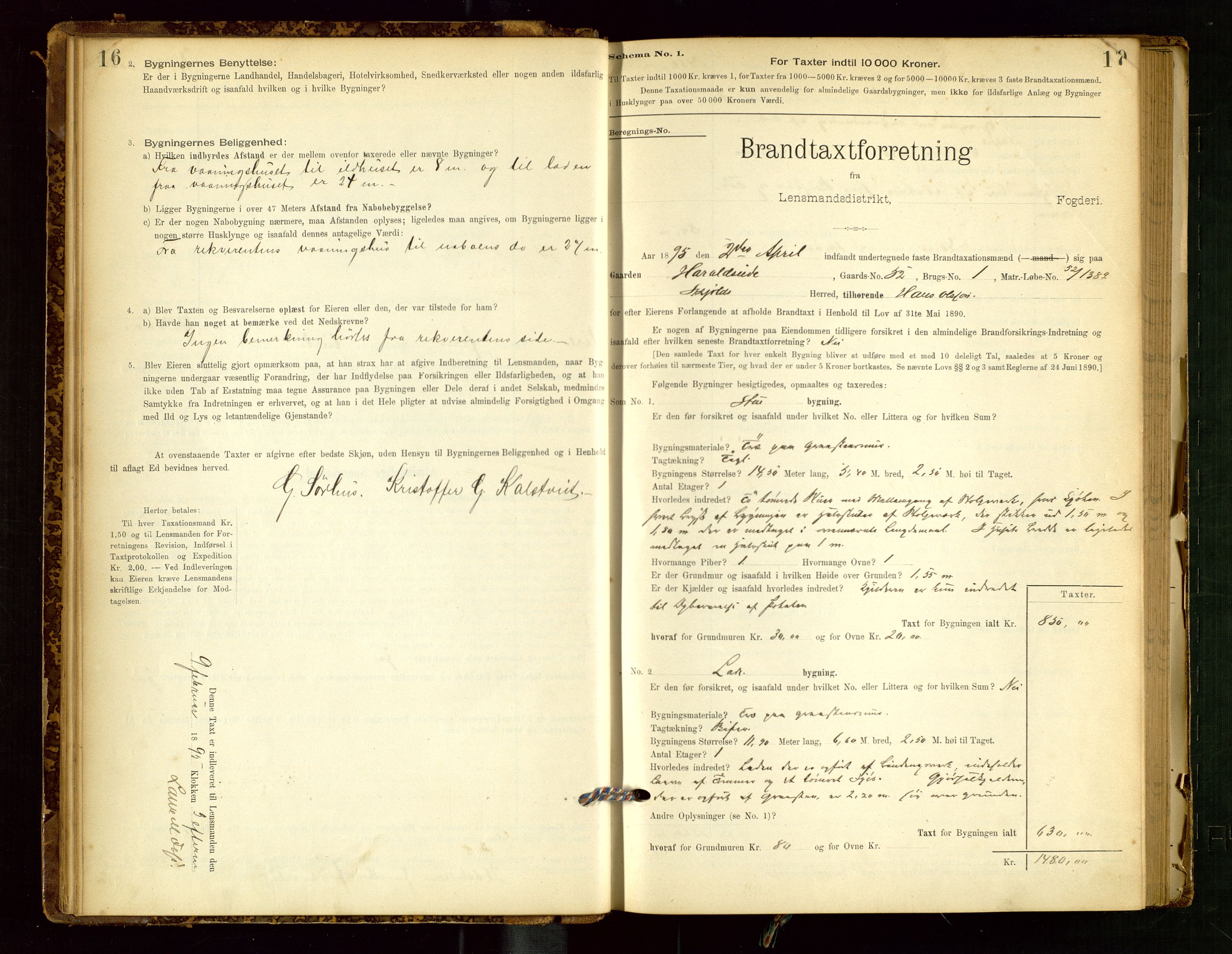 Skjold lensmannskontor, AV/SAST-A-100182/Gob/L0001: "Brandtaxationsprotokol for Skjold Lensmandsdistrikt Ryfylke Fogderi", 1894-1939, p. 16-17