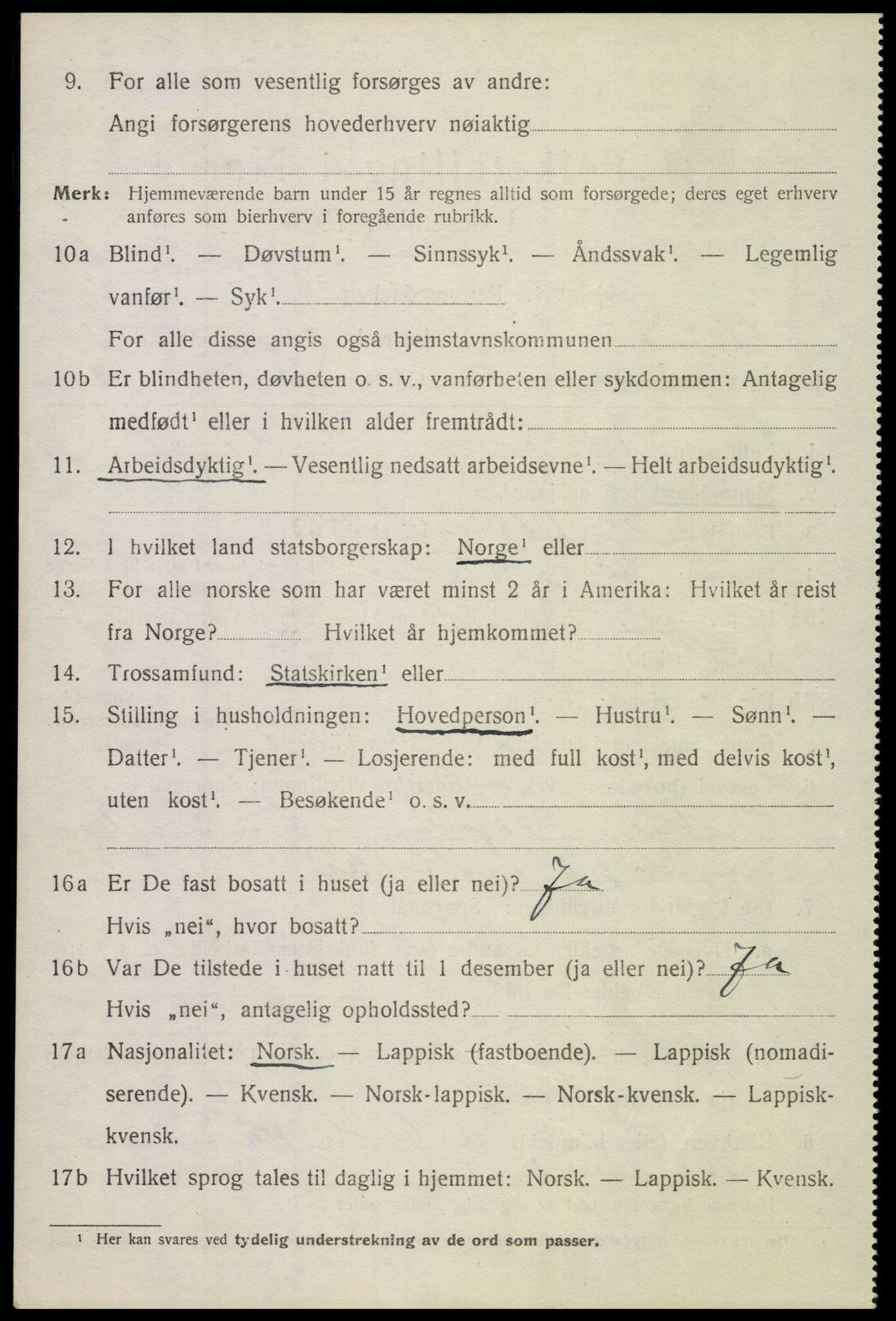 SAT, 1920 census for Tjeldsund, 1920, p. 2287