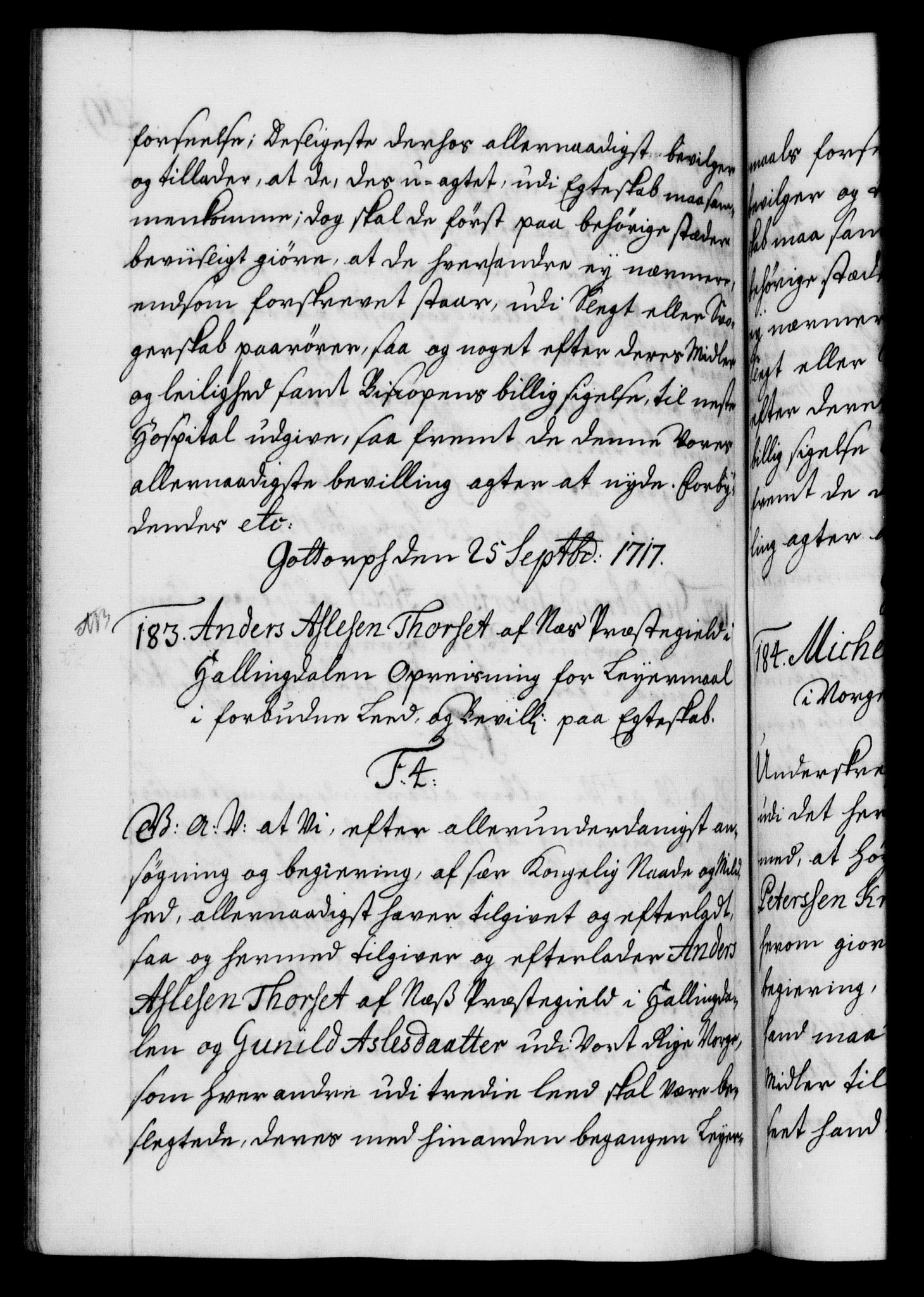 Danske Kanselli 1572-1799, AV/RA-EA-3023/F/Fc/Fca/Fcaa/L0022: Norske registre, 1716-1719, p. 219b