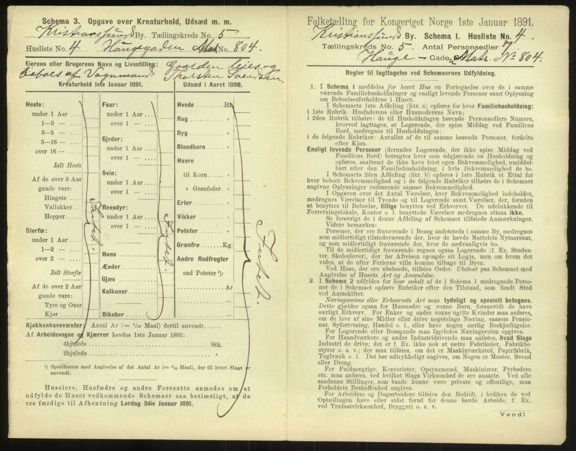 RA, 1891 census for 1503 Kristiansund, 1891, p. 434