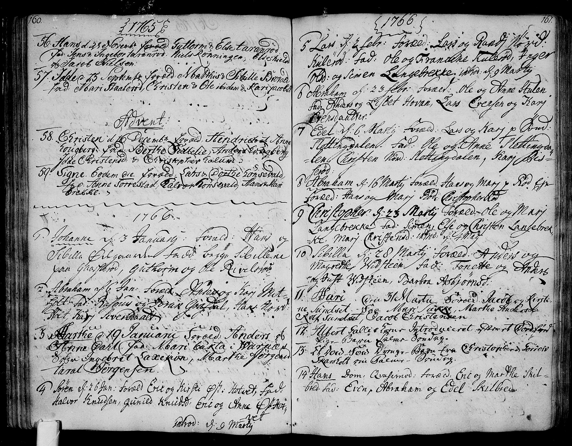 Andebu kirkebøker, AV/SAKO-A-336/F/Fa/L0002: Parish register (official) no. 2, 1733-1802, p. 160-161