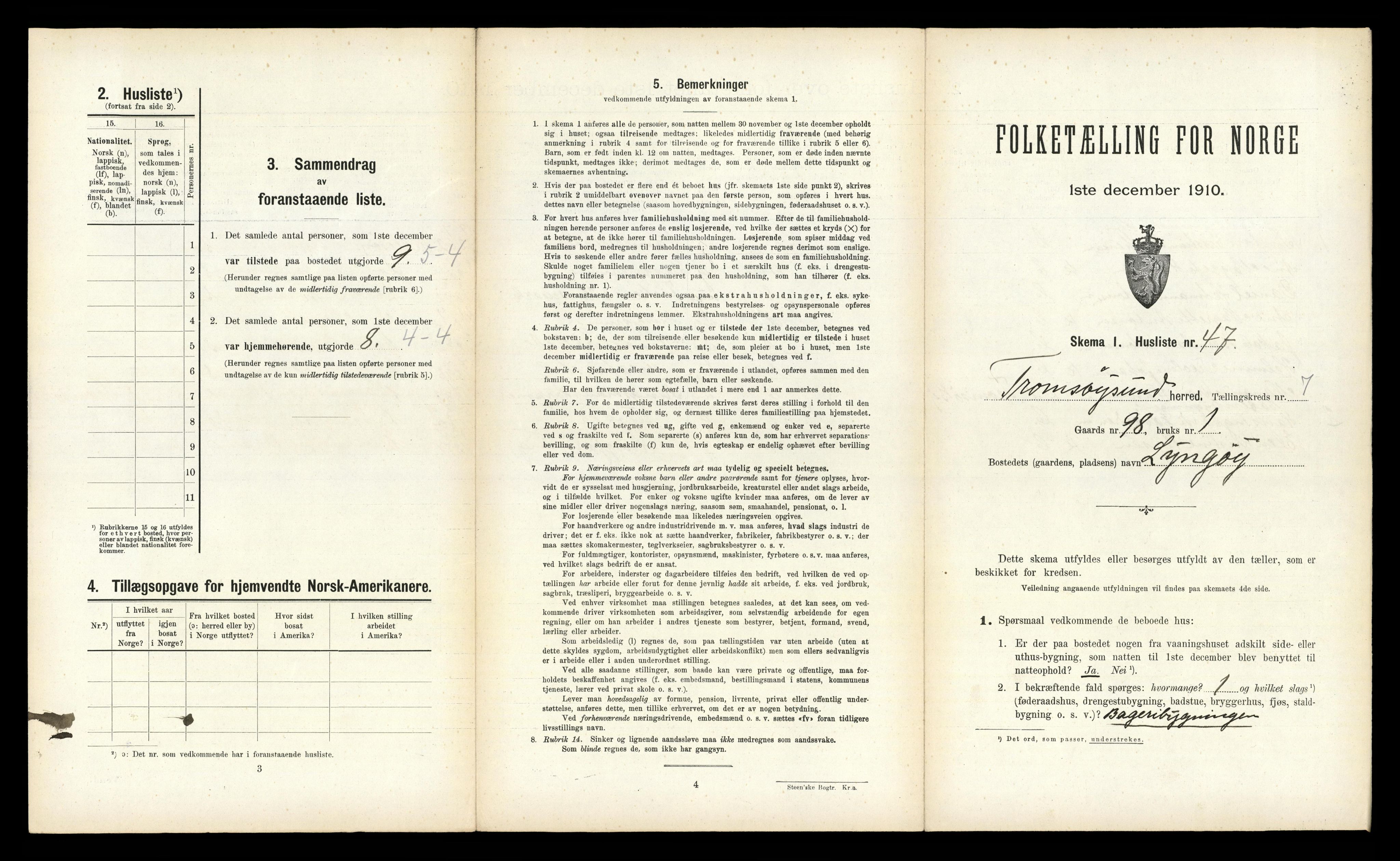 RA, 1910 census for Tromsøysund, 1910, p. 1417