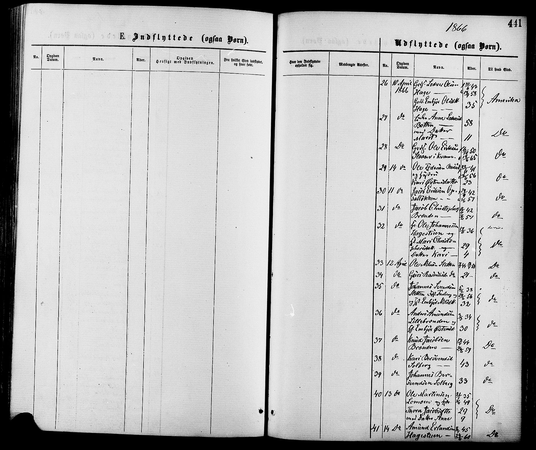 Nord-Fron prestekontor, SAH/PREST-080/H/Ha/Haa/L0002: Parish register (official) no. 2, 1865-1883, p. 441