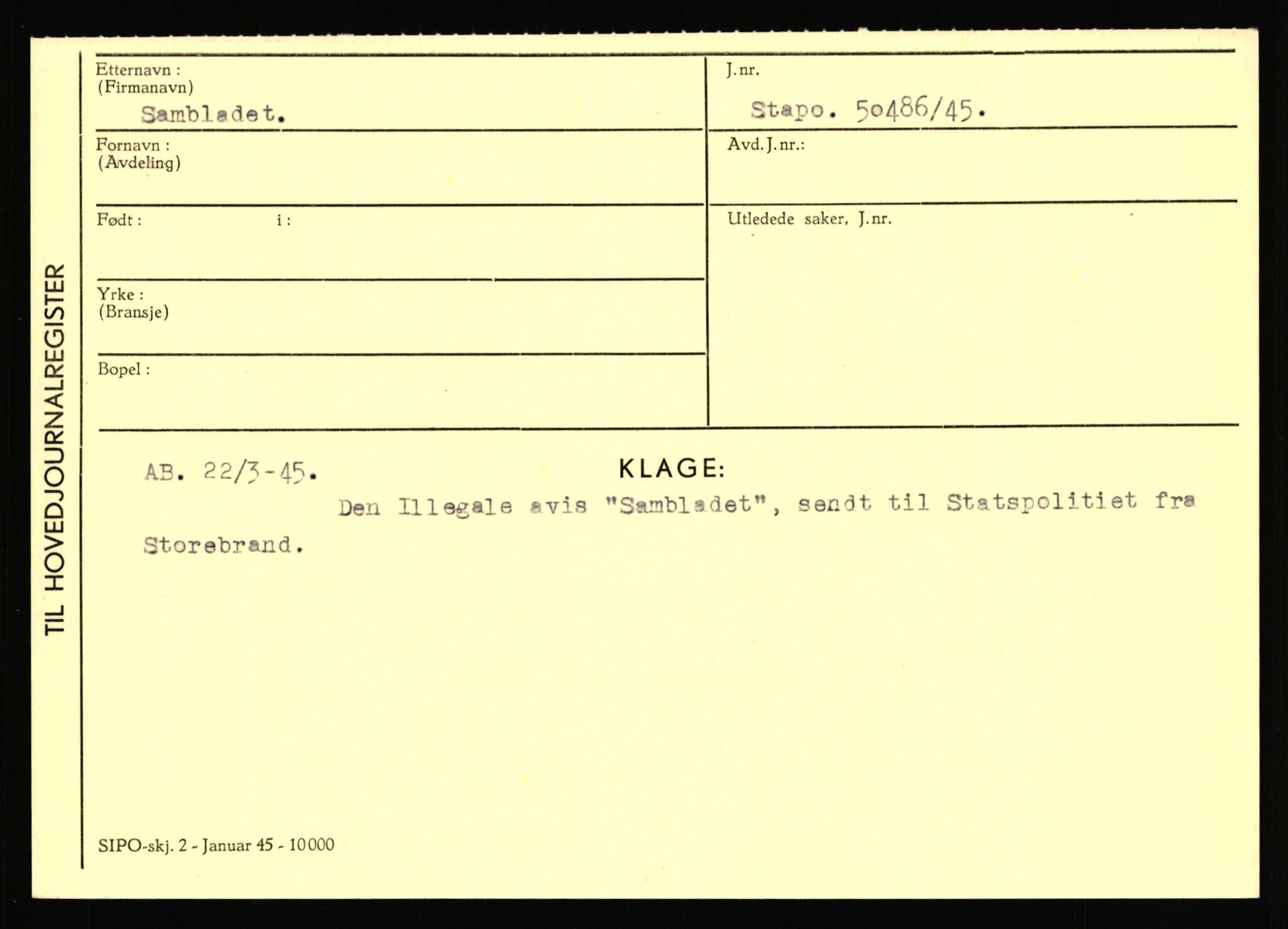 Statspolitiet - Hovedkontoret / Osloavdelingen, AV/RA-S-1329/C/Ca/L0013: Raa - Servold, 1943-1945, p. 3442