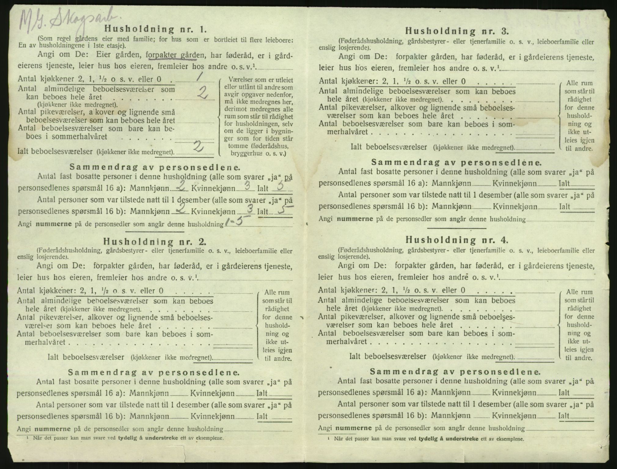 SAKO, 1920 census for Brunlanes, 1920, p. 722