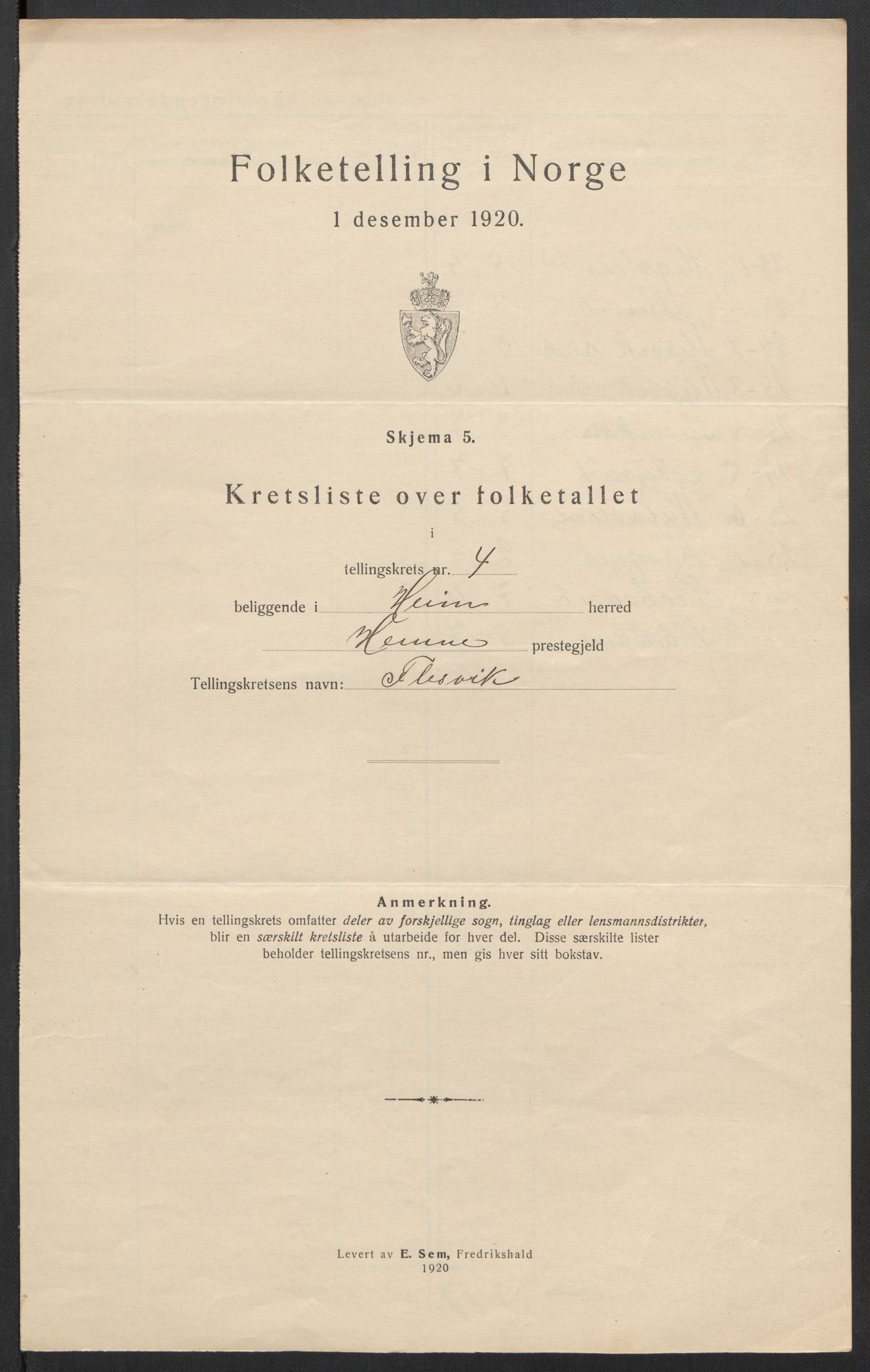 SAT, 1920 census for Heim, 1920, p. 19