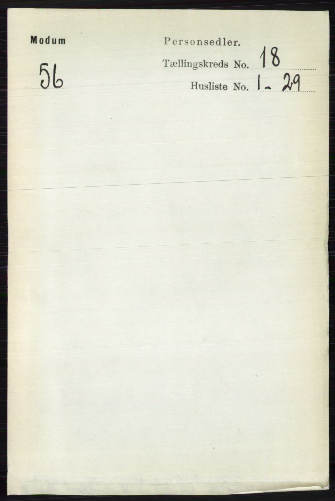 RA, 1891 census for 0623 Modum, 1891, p. 7207