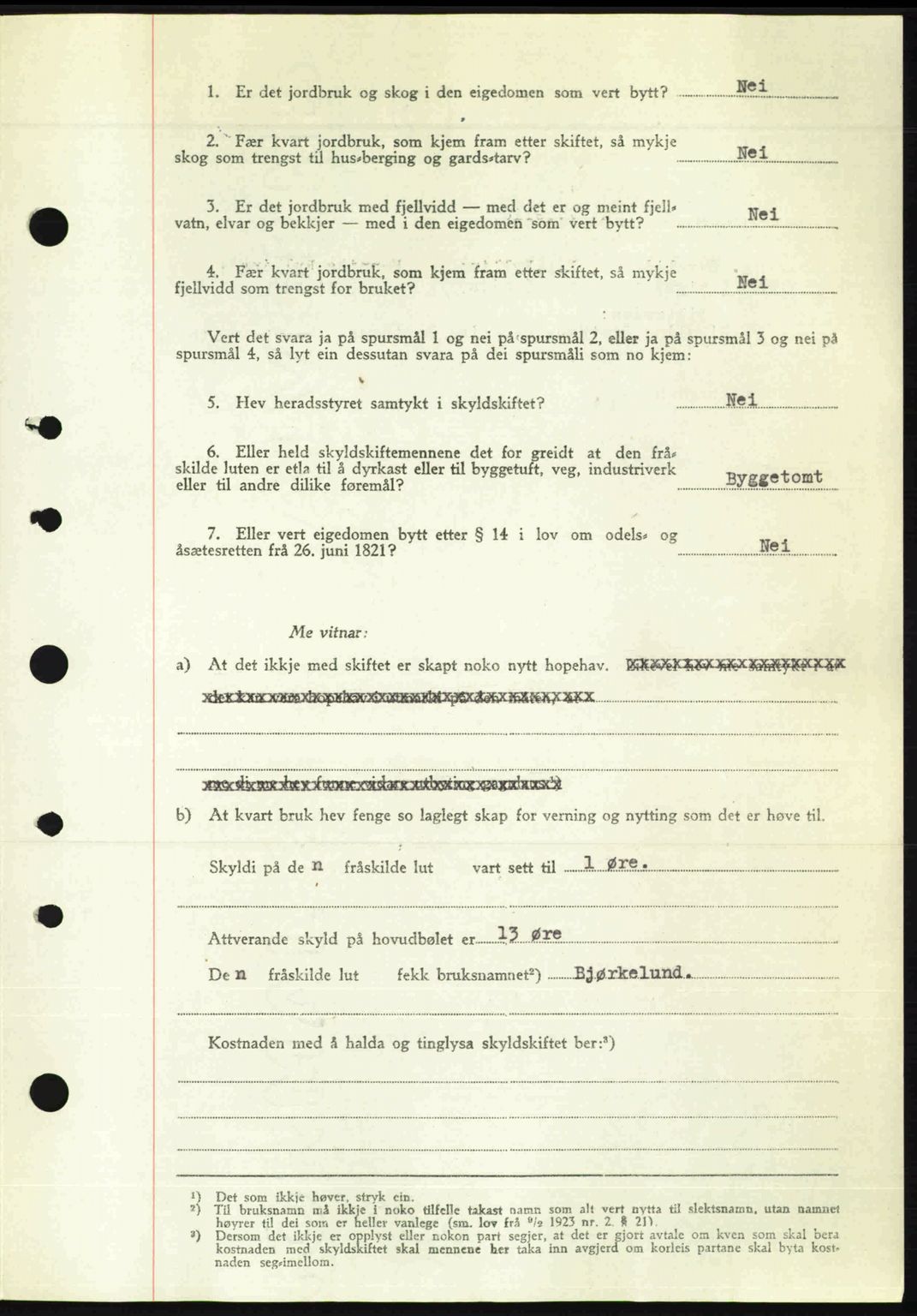 Nordre Sunnmøre sorenskriveri, AV/SAT-A-0006/1/2/2C/2Ca: Mortgage book no. A32, 1949-1949, Diary no: : 2478/1949