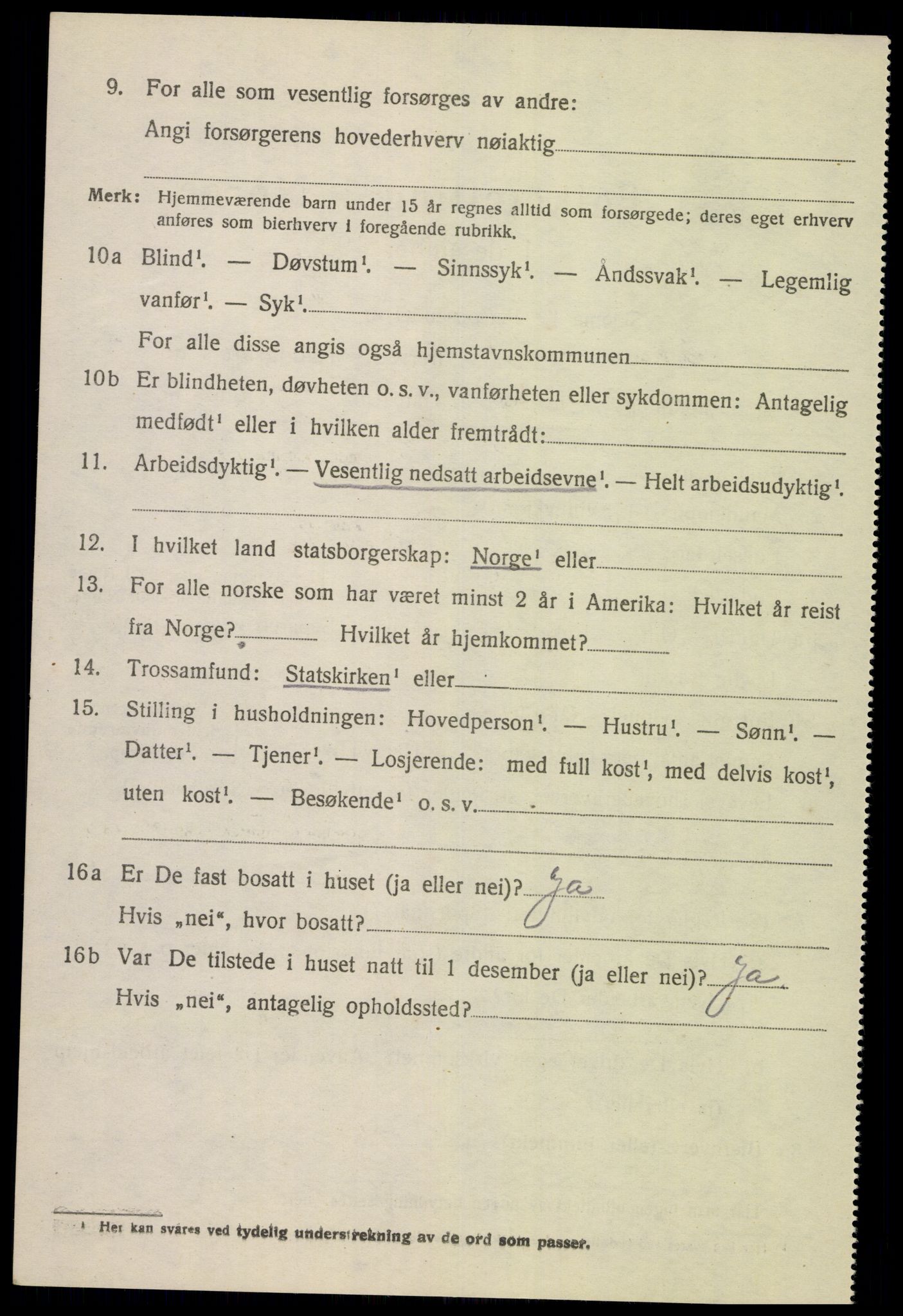 SAK, 1920 census for Gyland, 1920, p. 1343