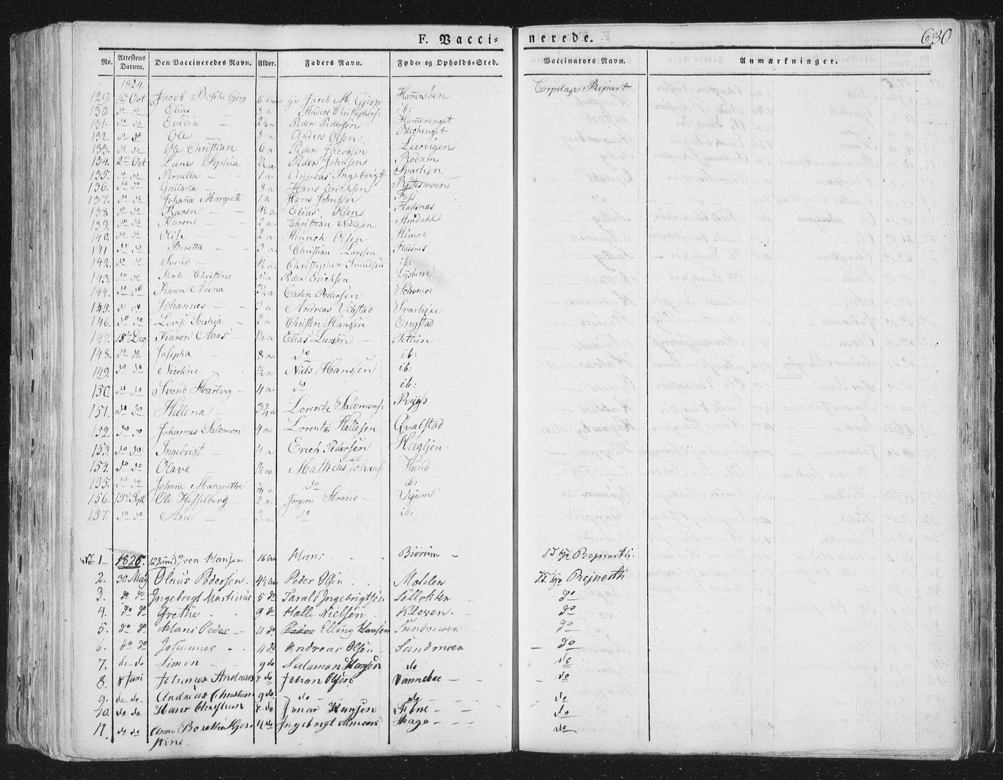 Ministerialprotokoller, klokkerbøker og fødselsregistre - Nord-Trøndelag, AV/SAT-A-1458/764/L0552: Parish register (official) no. 764A07b, 1824-1865, p. 630