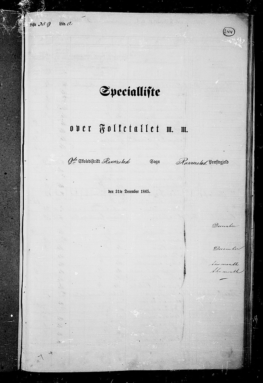 RA, 1865 census for Rakkestad, 1865, p. 233